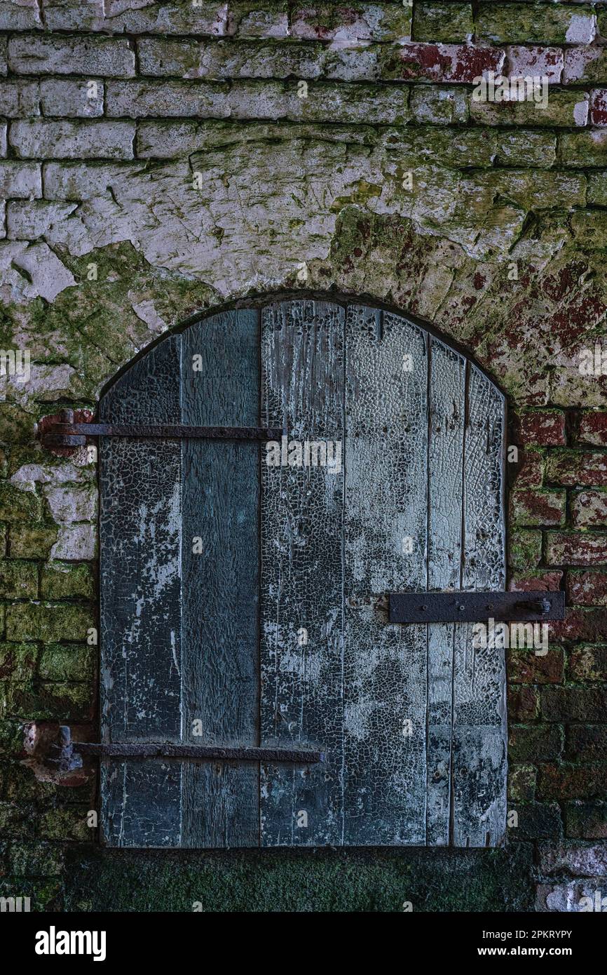 Sezione originale di Fort Alcatraz della prigione di Alcatraz nella baia di San Francisco, California Foto Stock