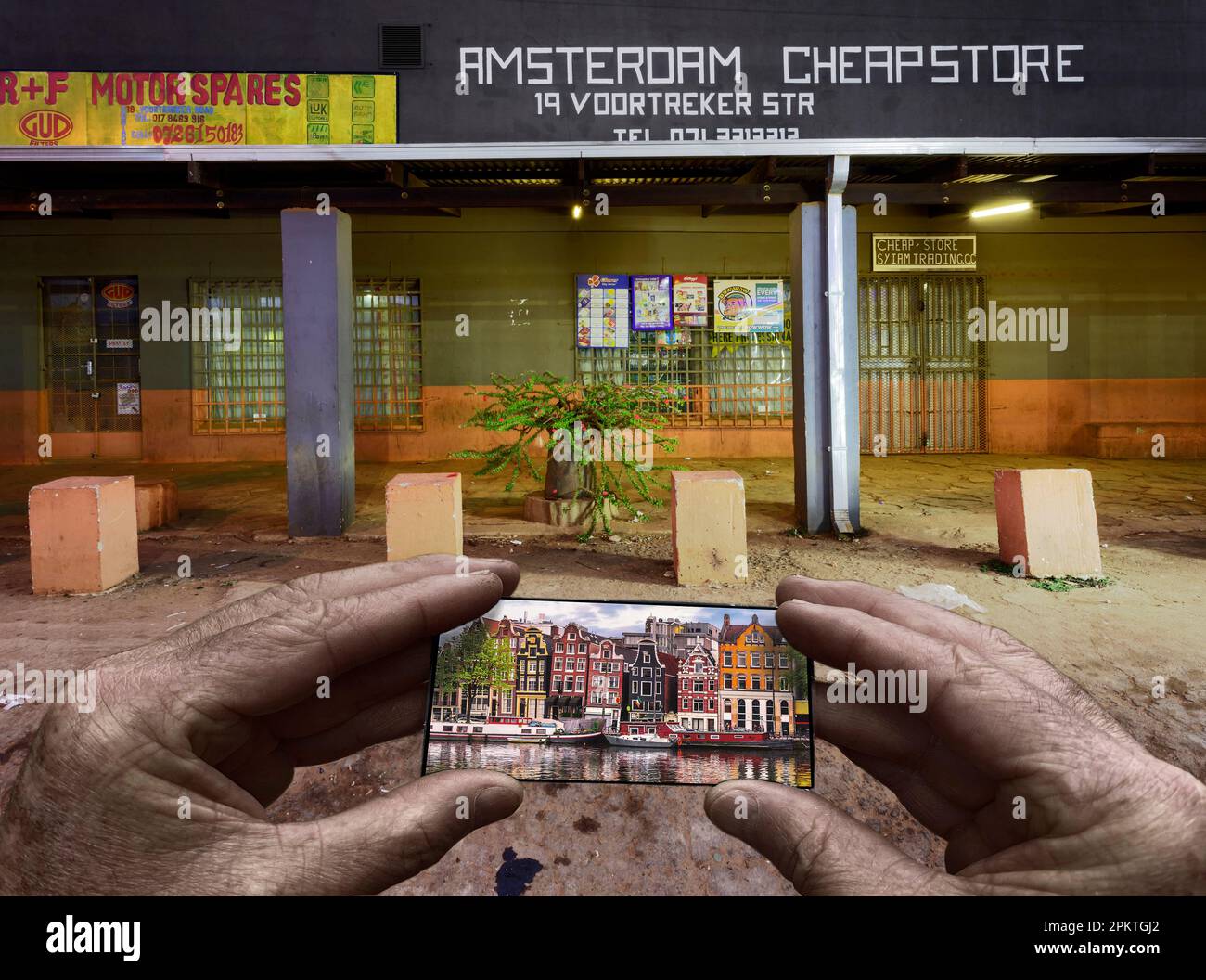 Amsterdam in Sudafrica e Amsterdam in Olanda. Foto Stock