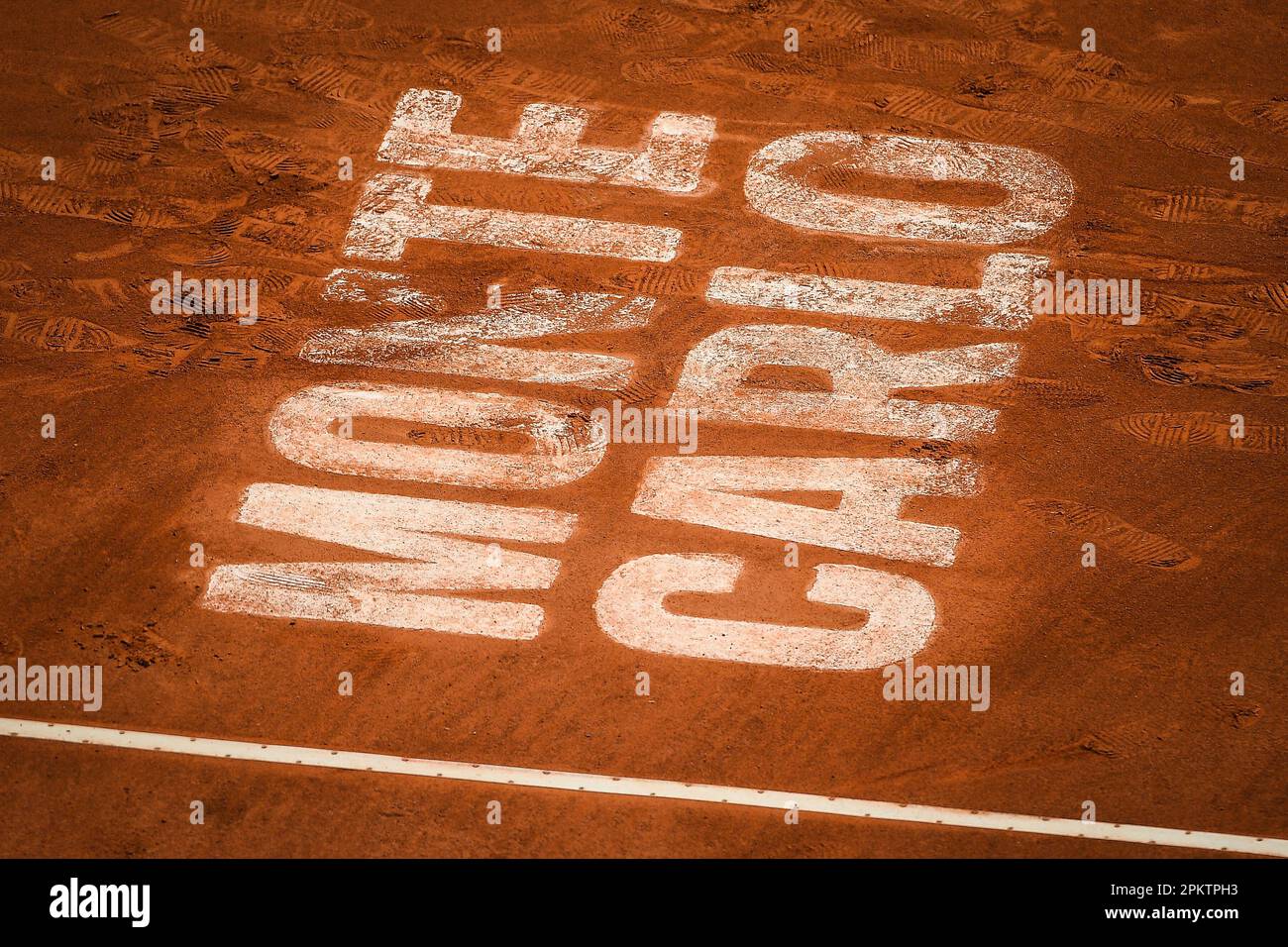 Illustrazione durante il Rolex Monte-Carlo, ATP Masters 1000 evento di tennis il 9 aprile 2023 al Monte-Carlo Country Club di Roquebrune Cap Martin, Francia - Foto: Matthieu Mirville/DPPI/LiveMedia Foto Stock