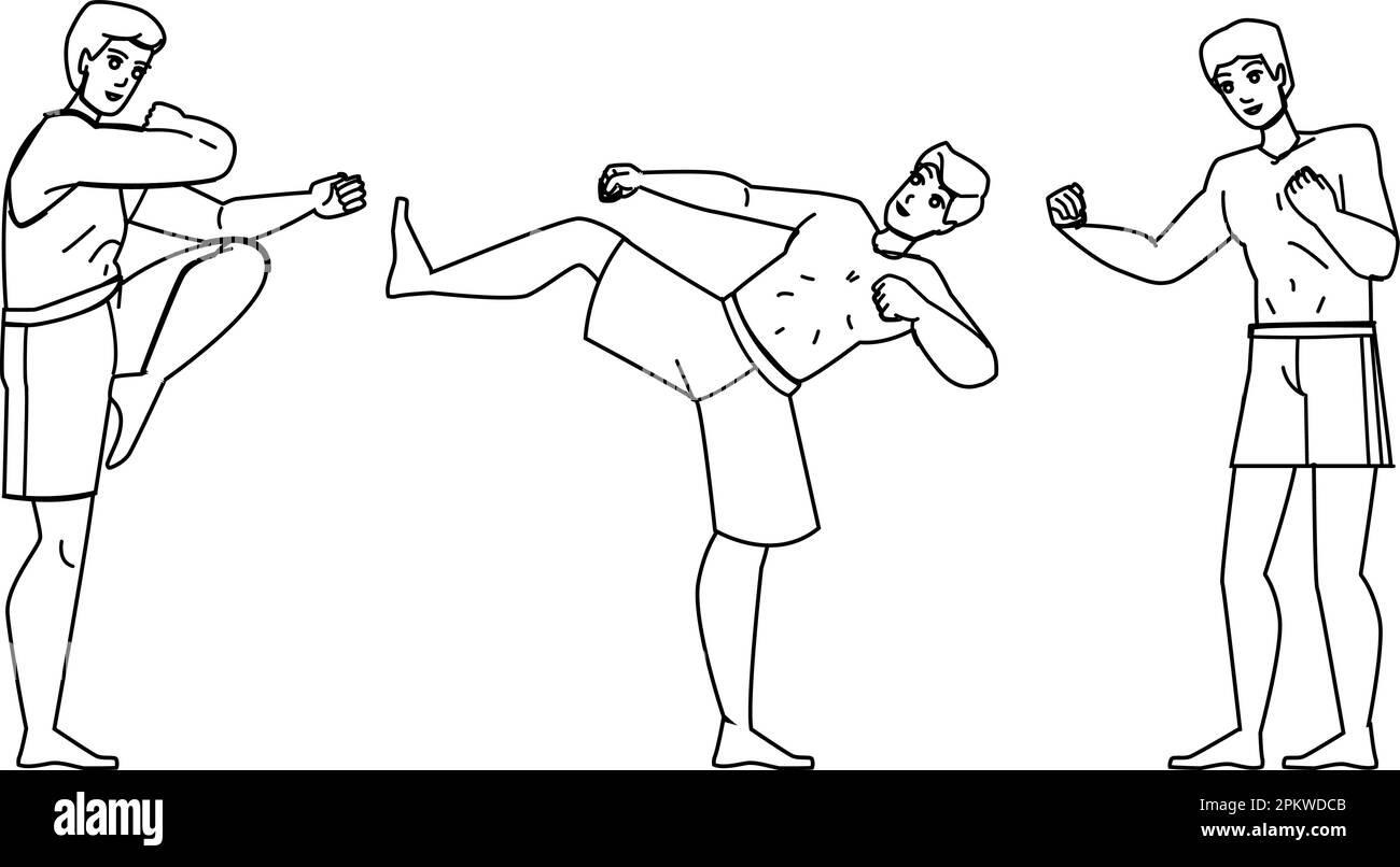 vettore sportivo mma Illustrazione Vettoriale