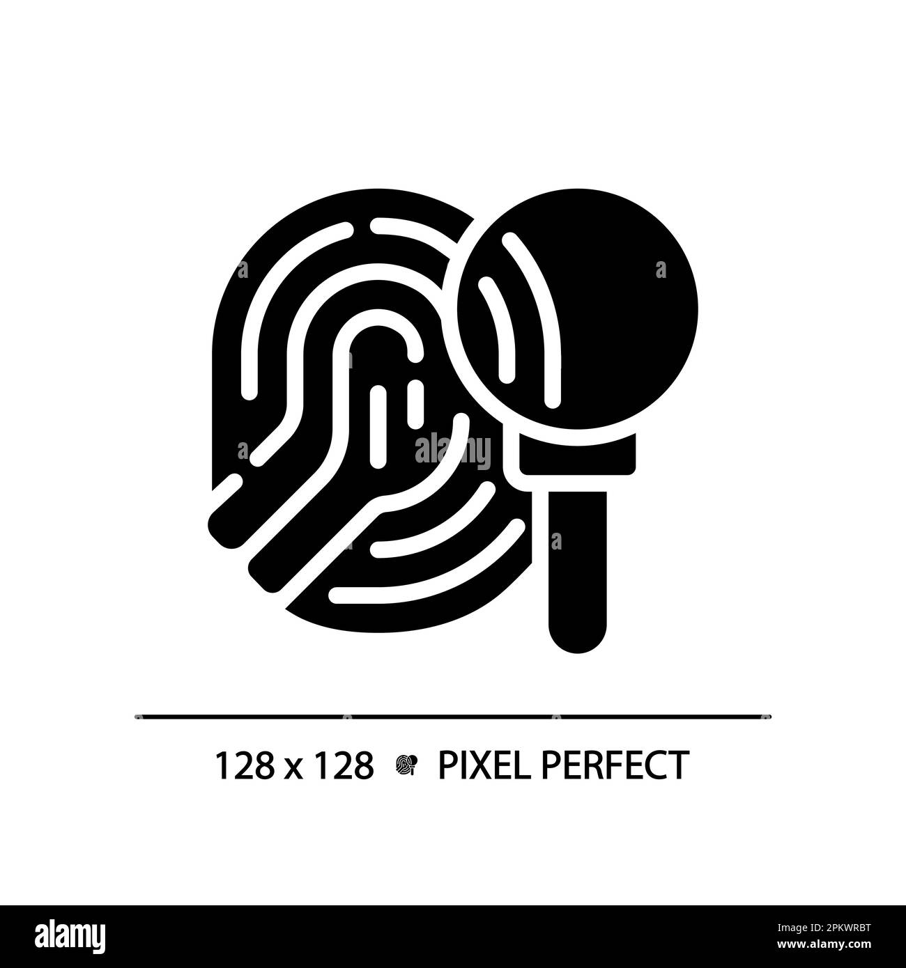 Icona di colore RGB pixel Perfect Crime Investigation Illustrazione Vettoriale