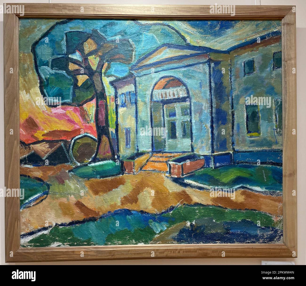 Un dipinto di AA Morgunov, dal titolo, il Kuzminki. Al Museo Statale delle Arti di Savitsky della Repubblica di Karakalpakstan a Nukus, Uzbekistan. Foto Stock