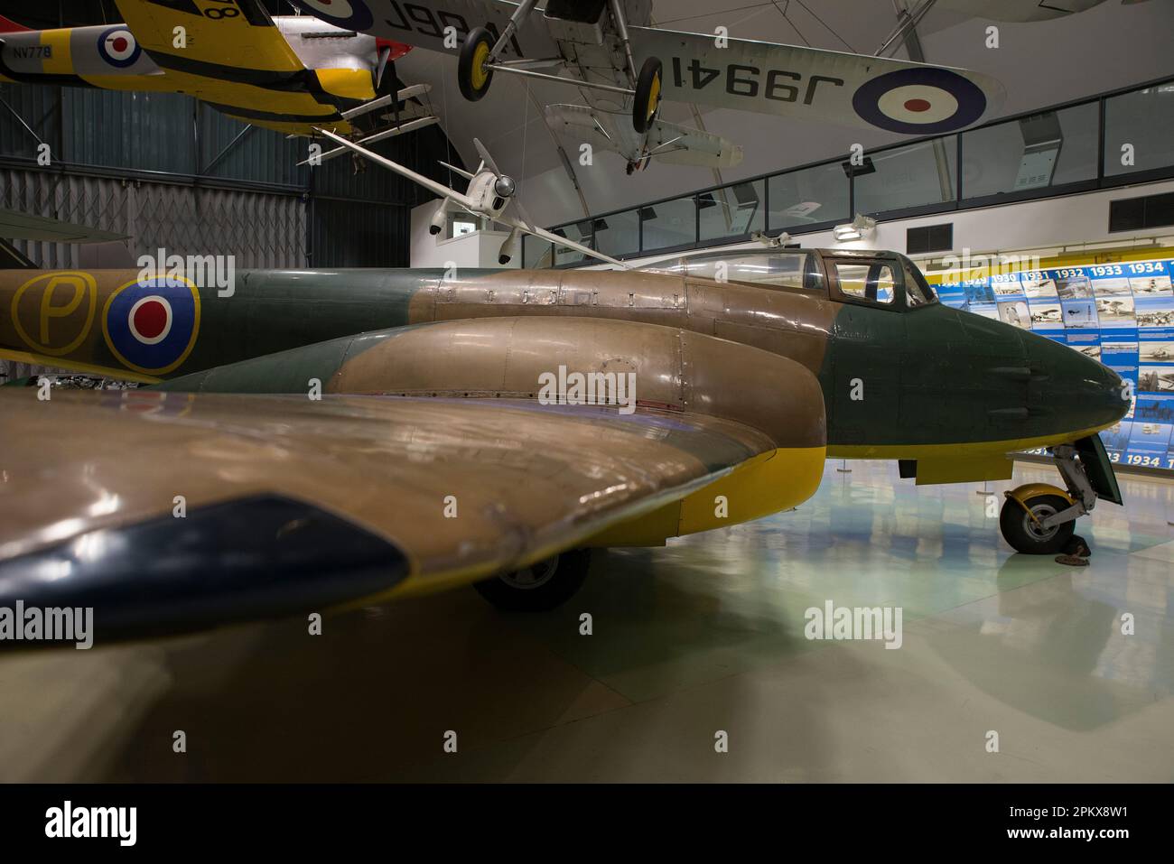 Gloster Meteor F8 al RAF Museum di Londra Foto Stock