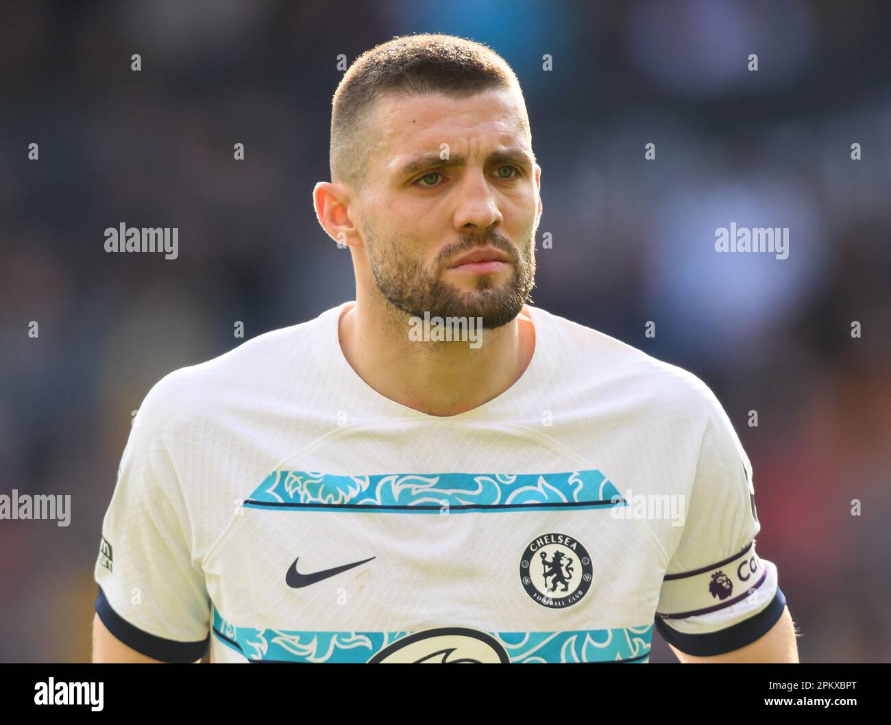 Wolverhampton, Regno Unito. 08th Apr, 2023. 08 Apr 2023 - Wolverhampton Wanderers / Chelsea - Premier League - Molineux Stadium. Mateo Kovacic di Chelsea durante la partita della Premier League al Molineux Stadium, Wolverhampton. Picture Credit: Notizie dal vivo su Mark Pain/Alamy Foto Stock