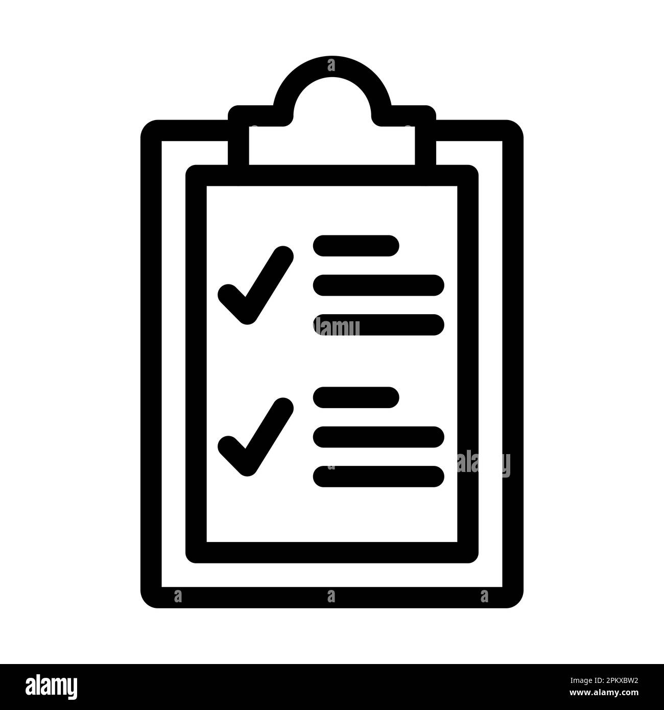 Selezionare Elenca icona linea spessa vettore per uso personale e commerciale. Foto Stock