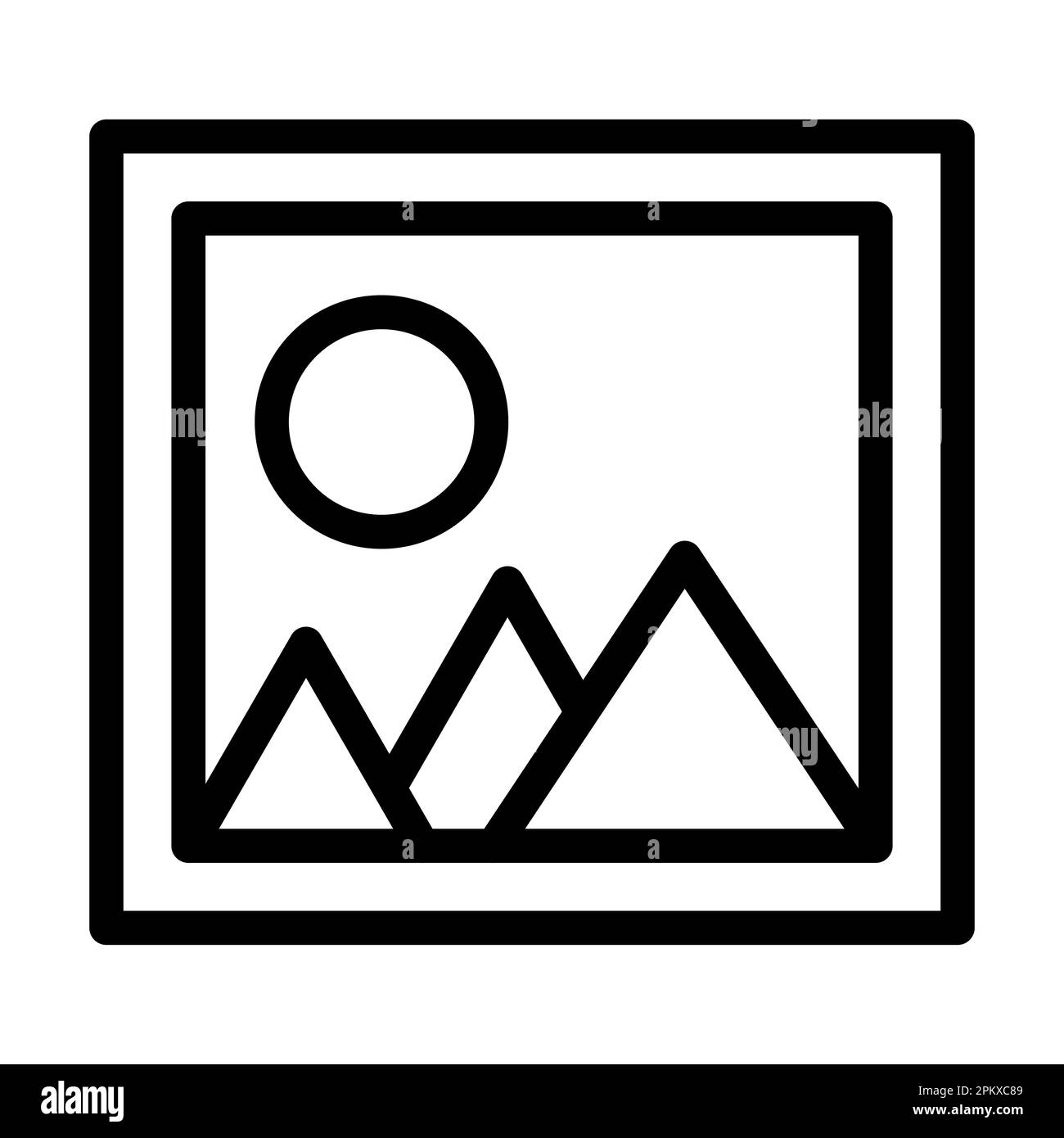 Icona Photo Vector Thick Line per uso personale e commerciale. Foto Stock