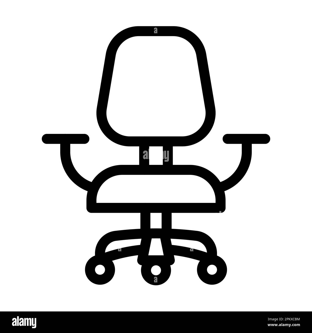 Icona linea spessa vettore sedia per uso personale e commerciale. Foto Stock