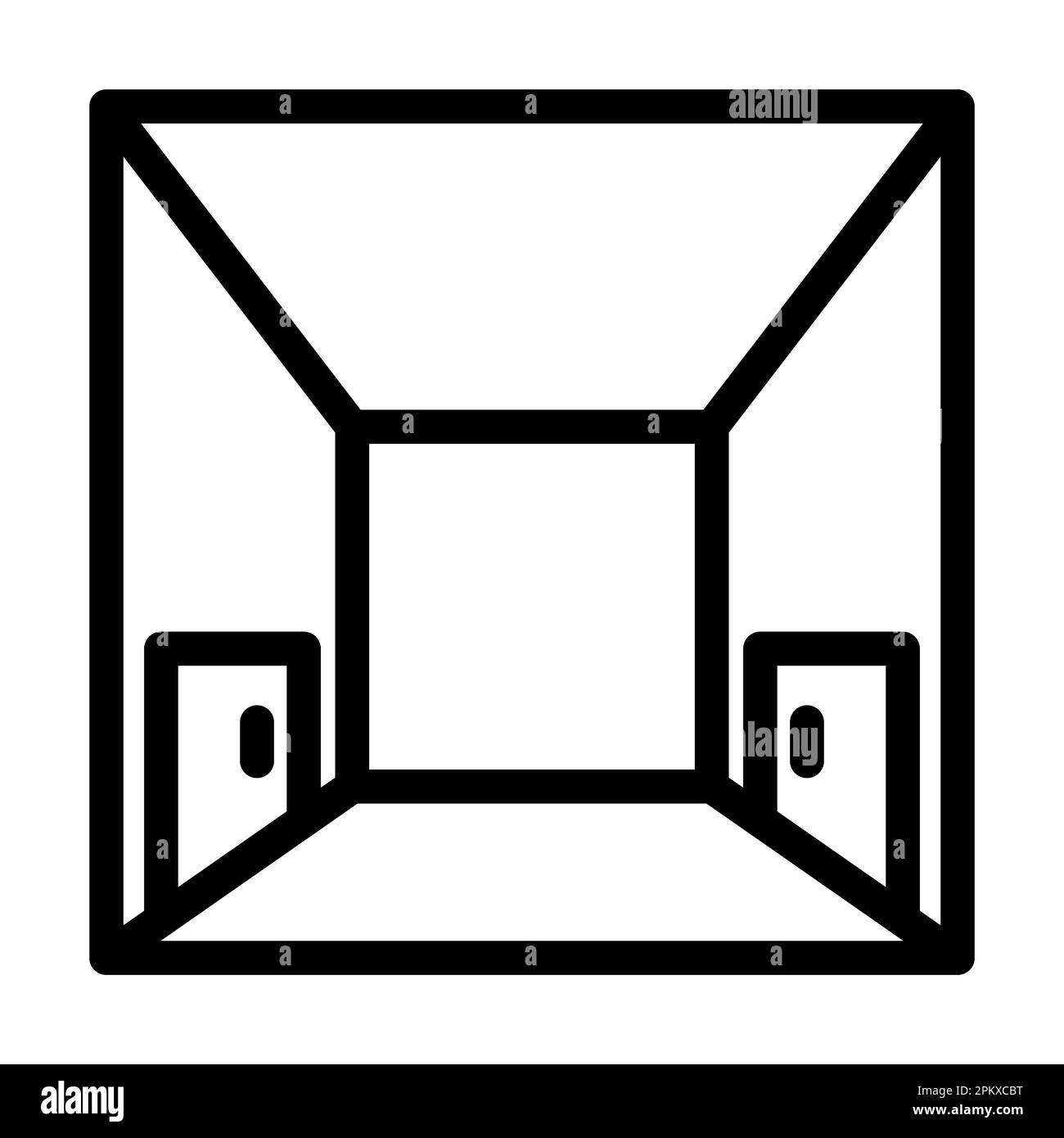 Icona Hallway Vector Thick Line per uso personale e commerciale. Foto Stock
