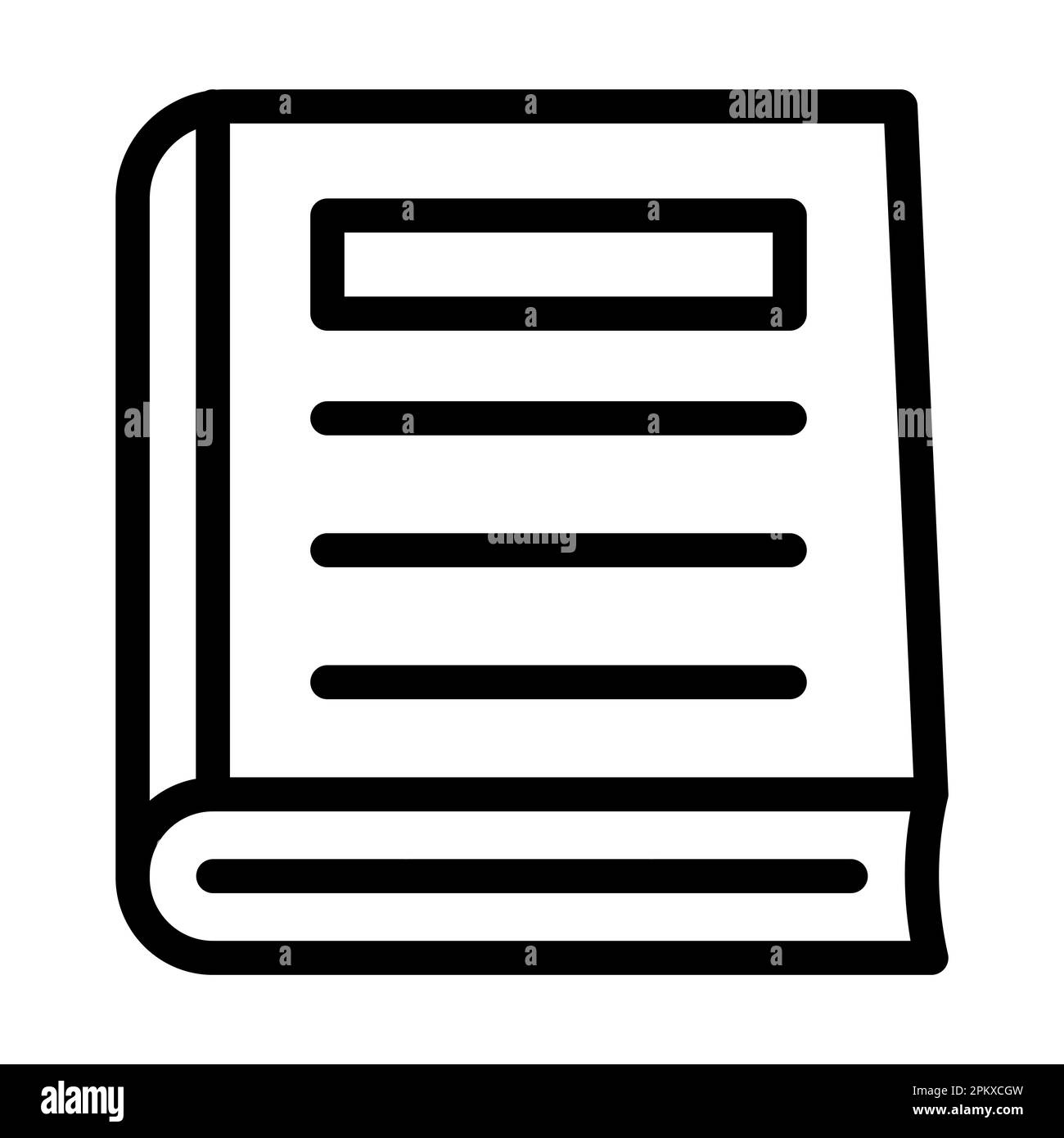 Icona Book Vector Thick Line per uso personale e commerciale. Foto Stock