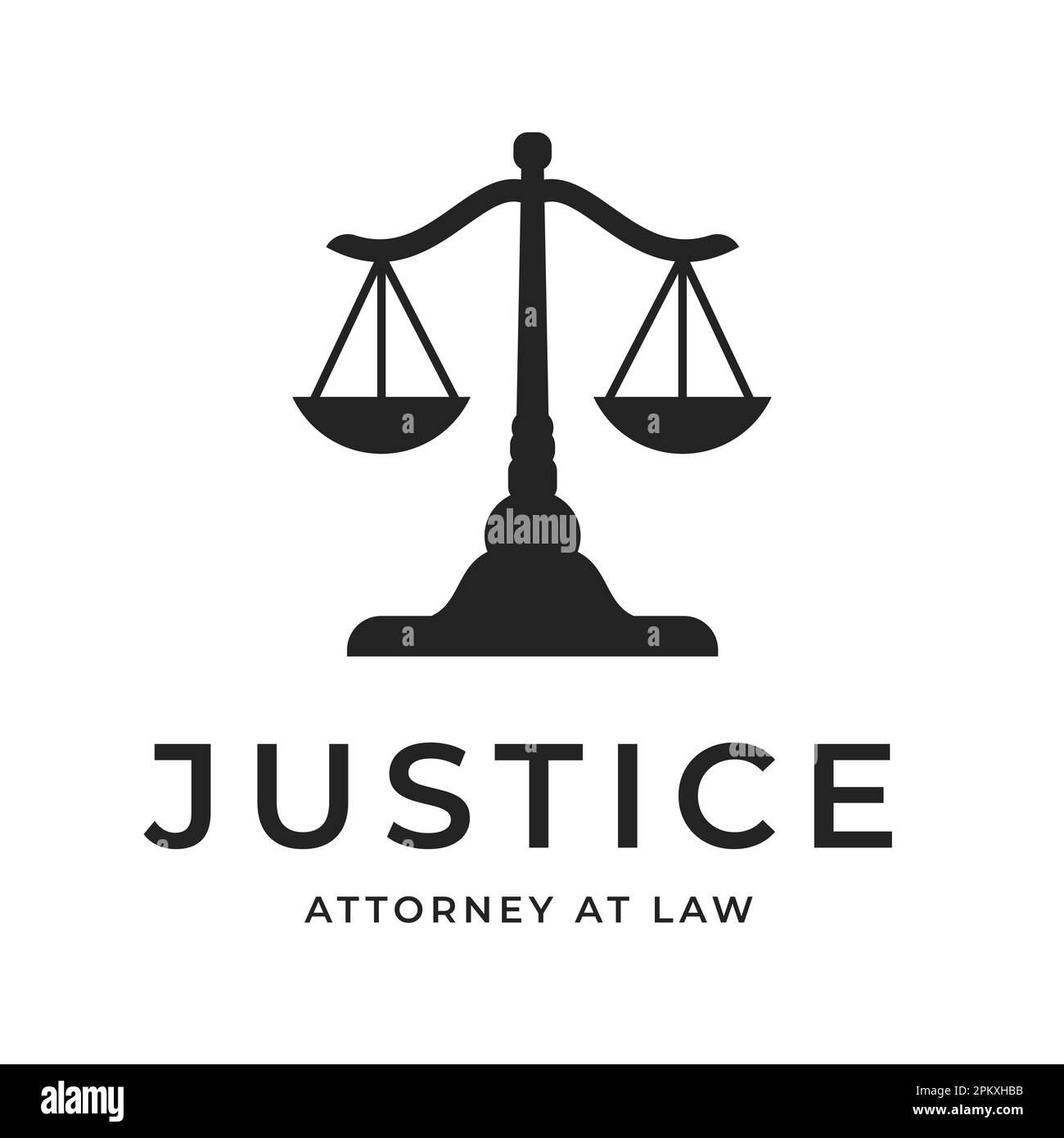 Logo Rustic Vintage Justice, il logo perfetto per il tuo studio legale o tribunale. Illustrazione Vettoriale