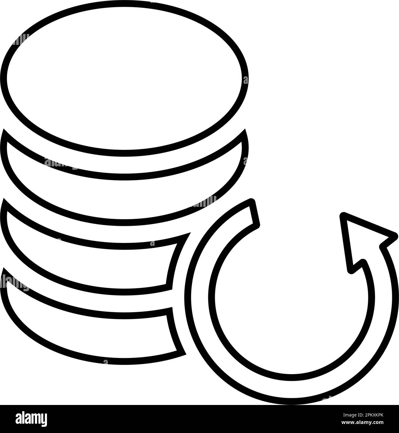 Icona Backup - file EPS vettoriale. Ideale per supporti di stampa, Web, immagini di magazzino, uso commerciale o qualsiasi tipo di progetto di progettazione. Illustrazione Vettoriale