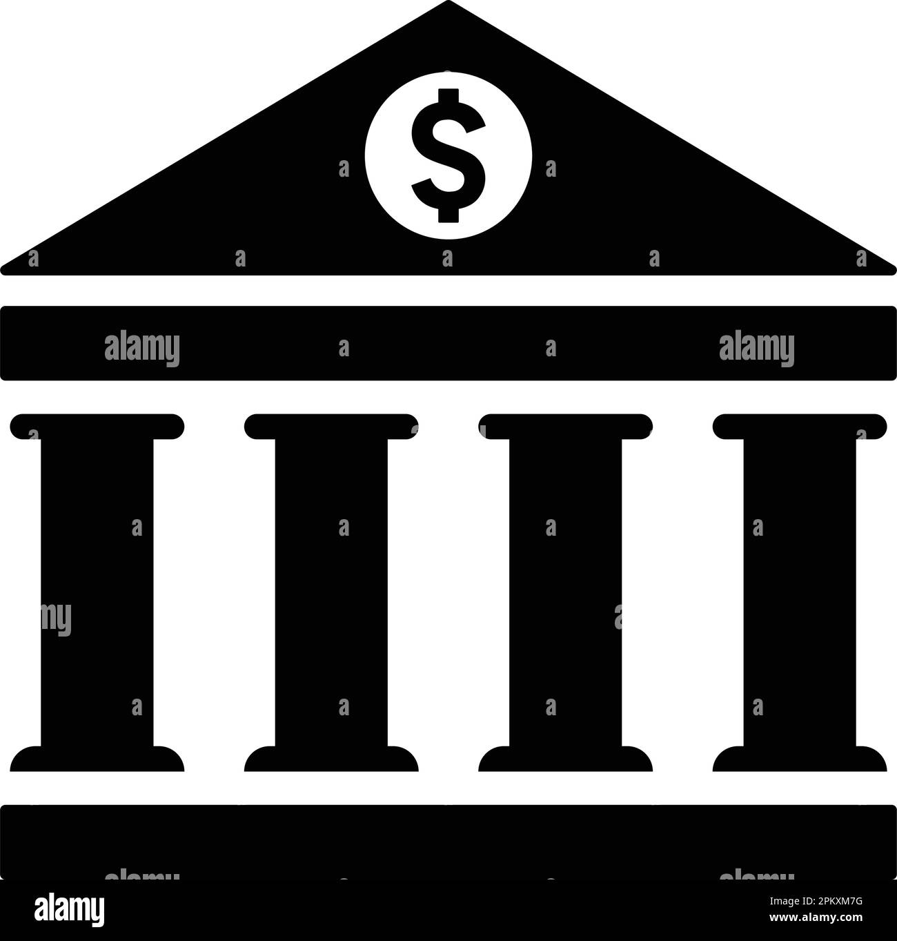 Icona Banca, istituzione - file EPS vettore. Ideale per supporti di stampa, Web, immagini di magazzino, uso commerciale o qualsiasi tipo di progetto di progettazione. Illustrazione Vettoriale