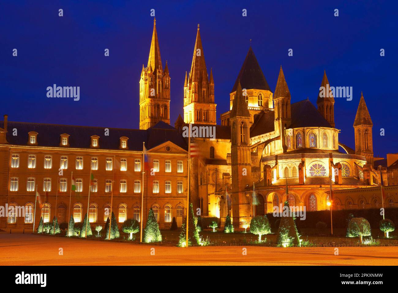 Abbaye aux Hommes, Abbazia degli uomini, Saint Etienne, Normandia, Caen, Calvados, bassa Normandia, Francia Foto Stock