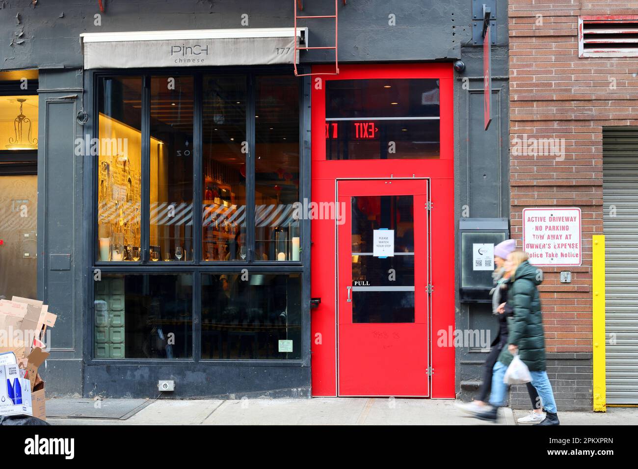 Pizzica cinese, 177 Prince St, New York, foto di un ristorante cinese nel quartiere SoHo di Manhattan. Foto Stock