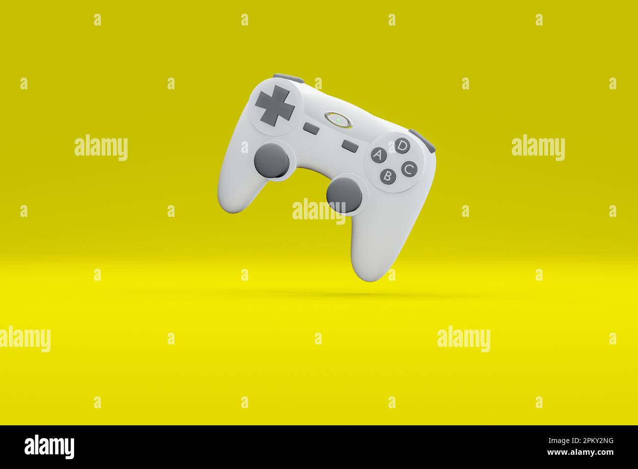 Joystick gamepad, console di gioco o controller di gioco. Videogame per computer. Stile minimal cartone animato. Controller per videogiochi wireless per computer o portativo g Foto Stock