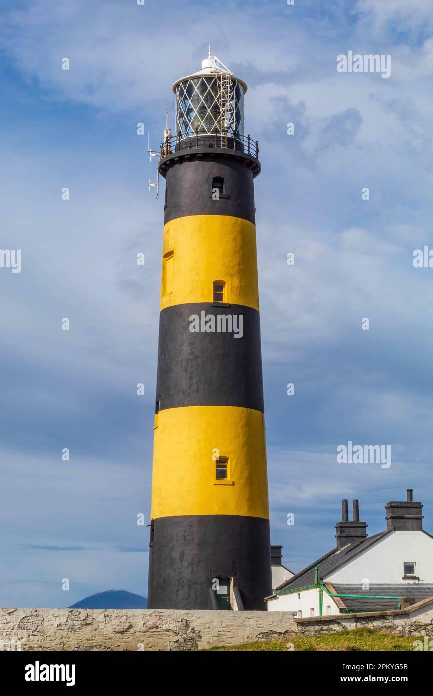 1844, St John's Point Lighthouse, il faro più alto della costa dell'Irlanda Foto Stock