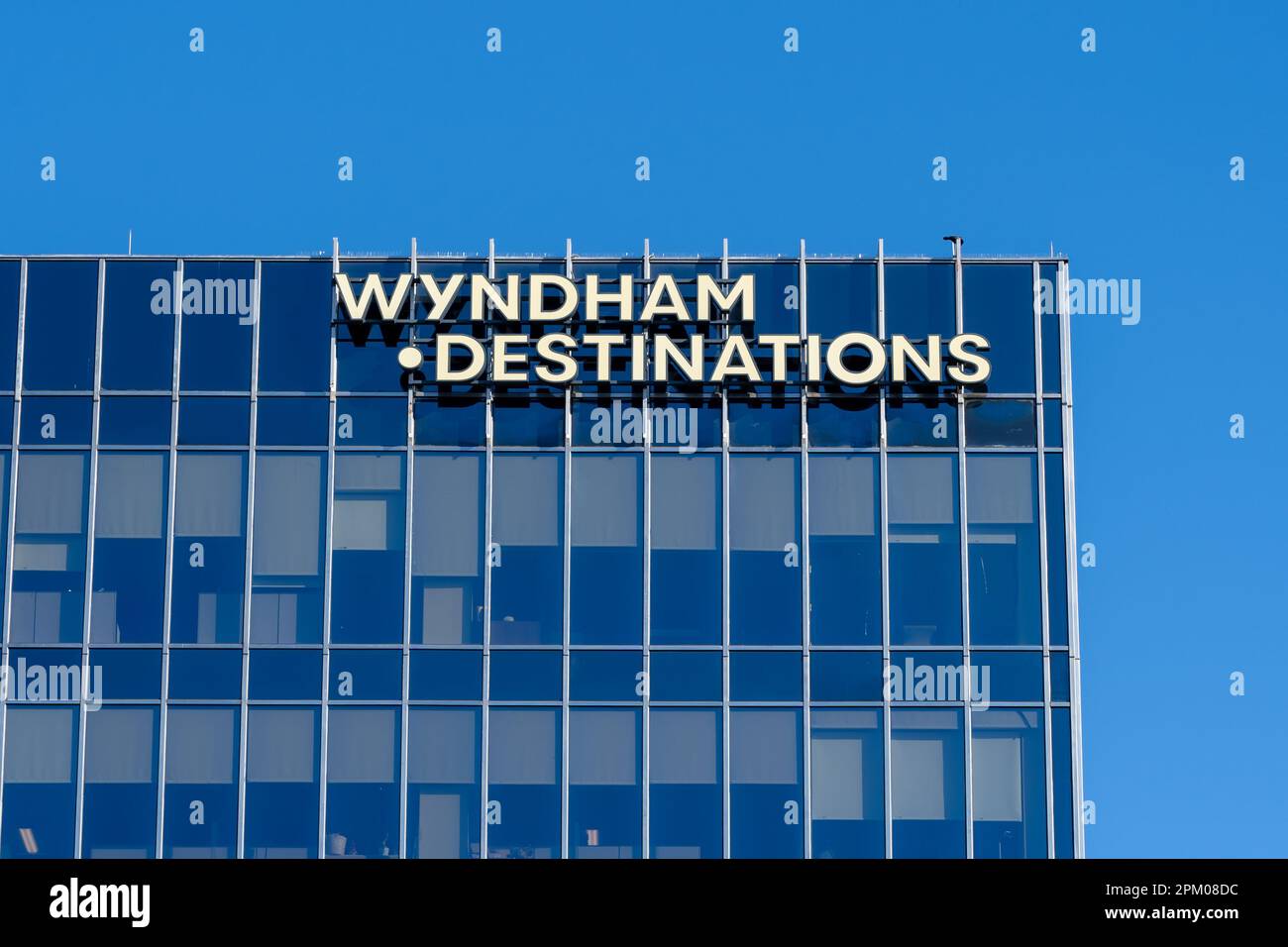 Le destinazioni Wyndham firmano il loro quartier generale a Orlando, Florida, Stati Uniti. Foto Stock