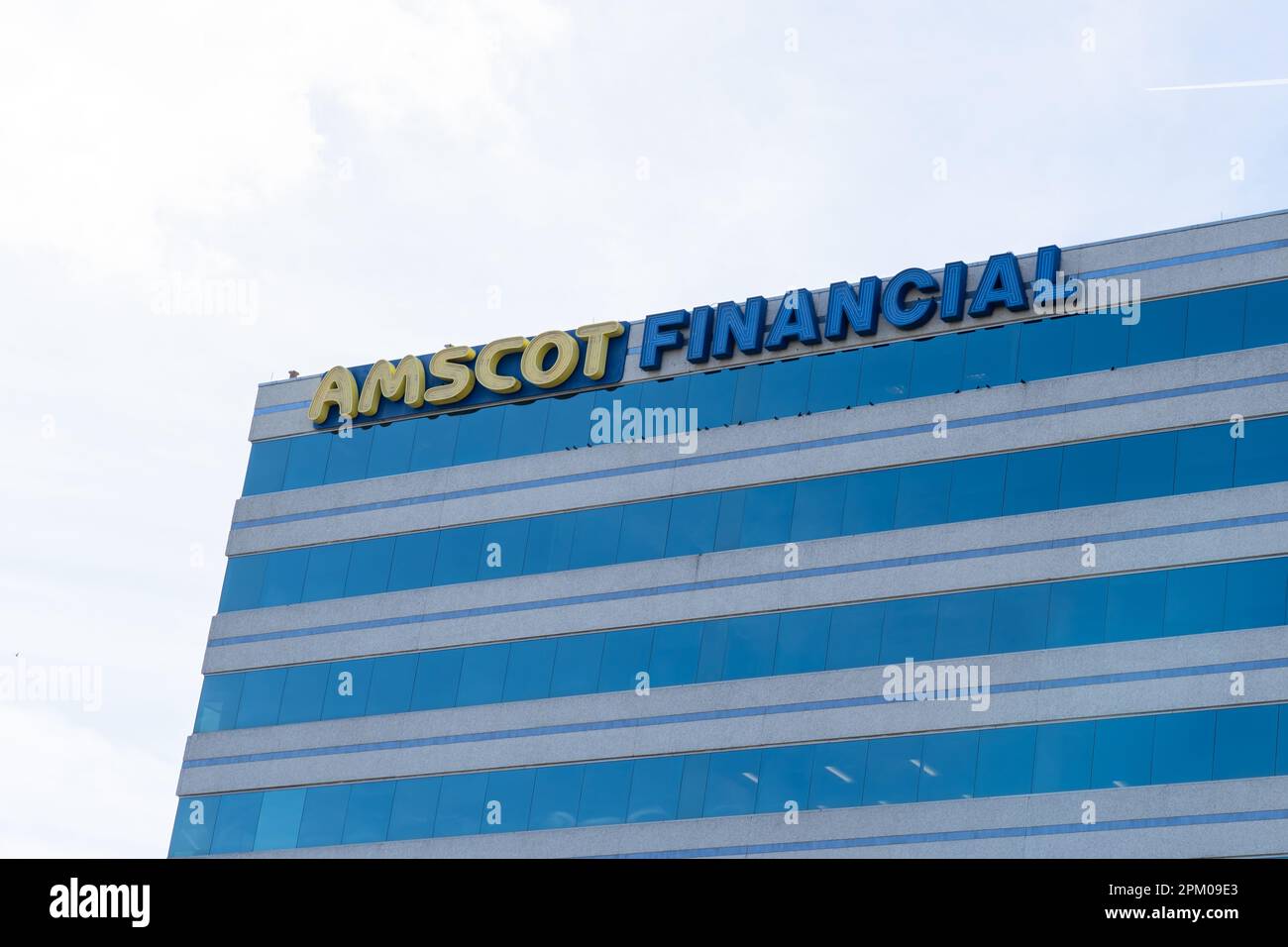 Amscot Financial, sede centrale a Tampa, Florida, USA. Foto Stock