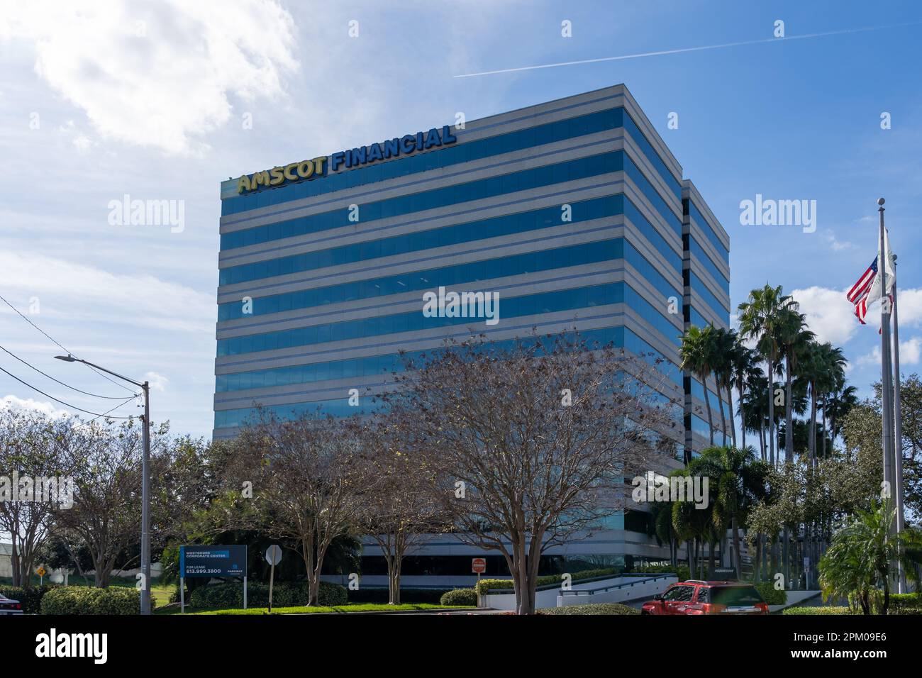 Amscot Financial, sede centrale a Tampa, Florida, USA. Foto Stock
