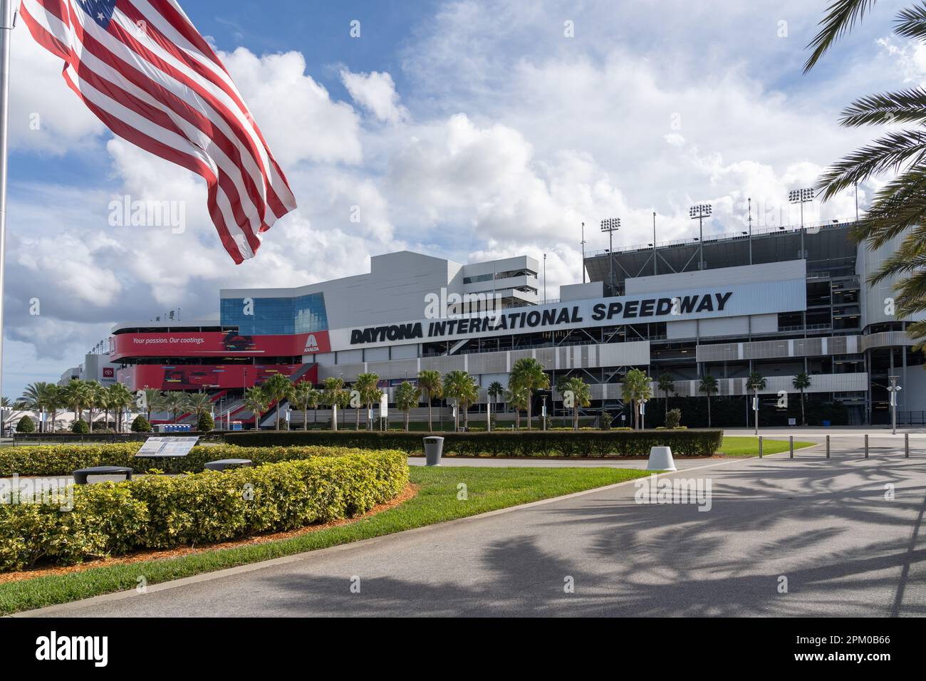 Daytona International Speedway a Daytona Beach, Florida, Stati Uniti. Foto Stock