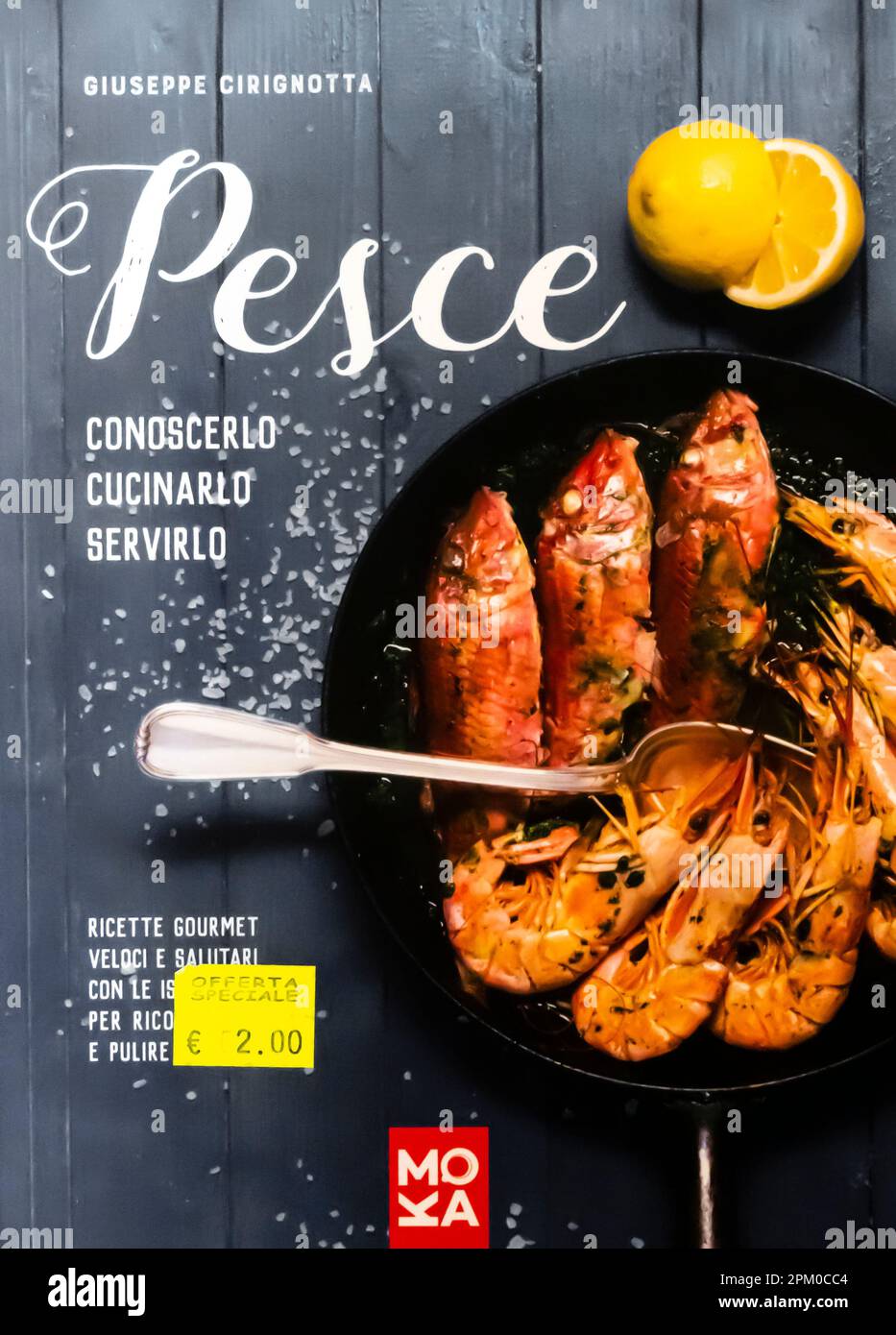 Pesce. Conoscerlo, cocinarlo, servirlo. Ricette gourmet di Giuseppe Cirignotta (autore) Alberto Rossi (Illustratore) MokaLibri, 2016 Foto Stock