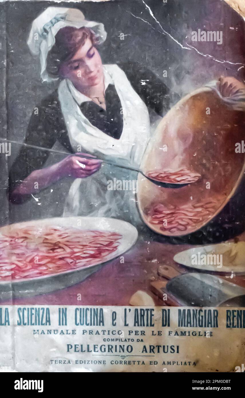 La scienza di Pellegrino Artusi in cucina e l'arte di mangiar bene. La scienza in cucina e l'arte del mangiare. edizione 3rd Foto Stock