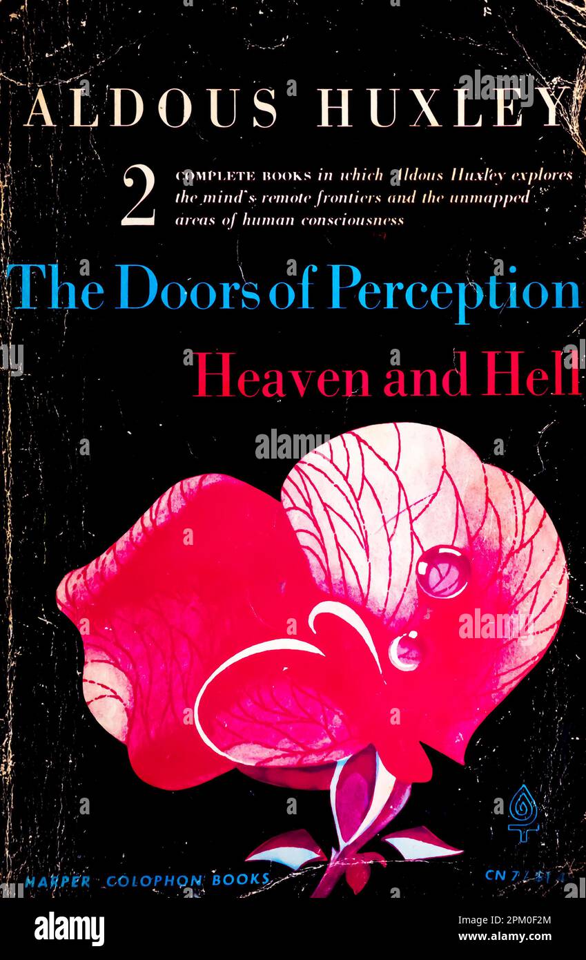 Edizione 1st The Doors of Perception & Heaven and Hell di Aldous Huxley (Harper Paperback, 1962) Foto Stock
