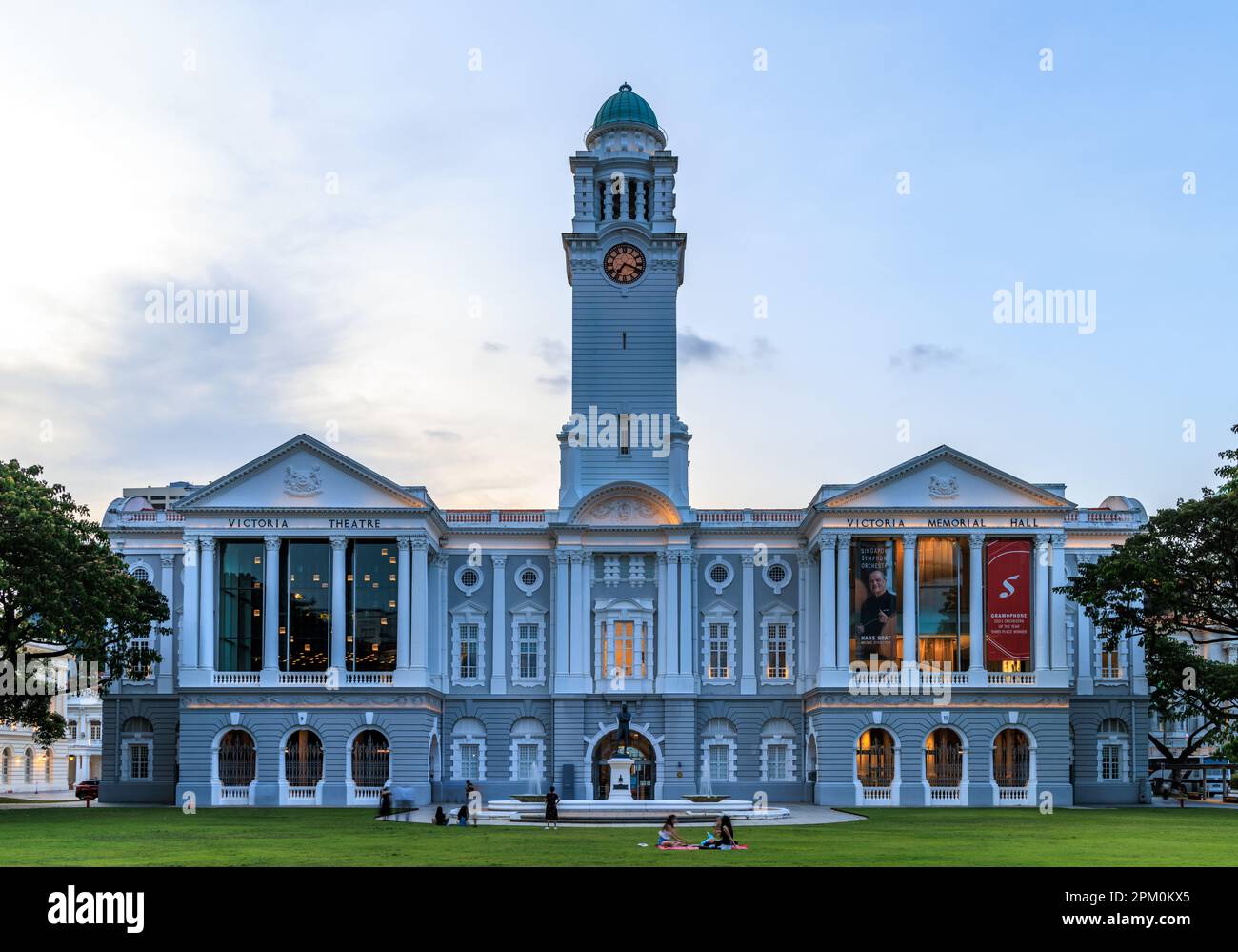 Il Victoria Theatre e la sala concerti, Singapore Foto Stock