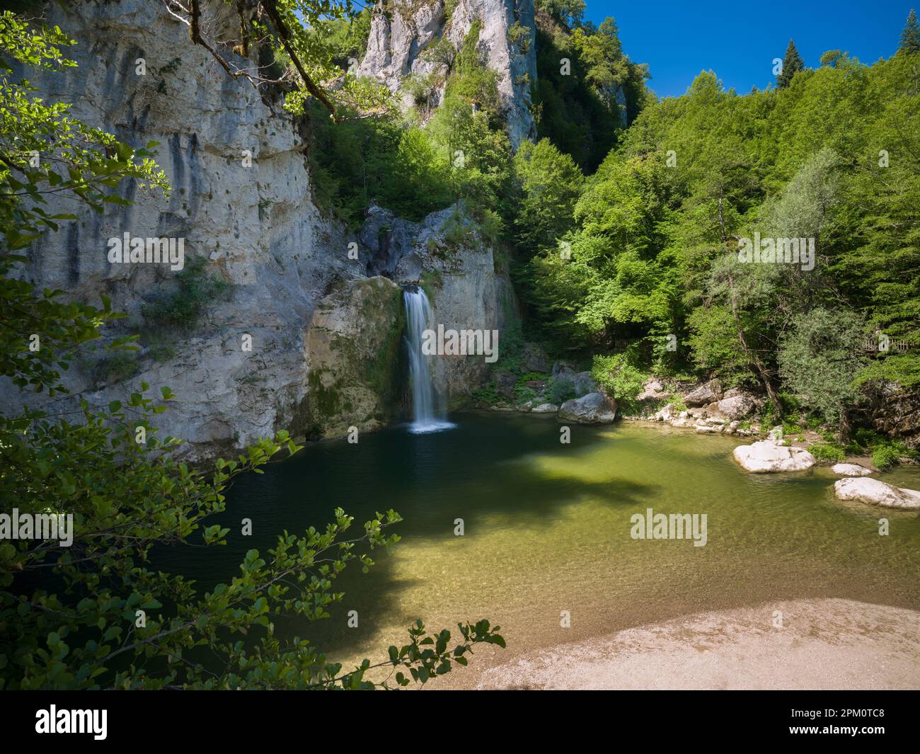 Bellissima cascata di Ilica. HORMA Canyon. Parco nazionale delle montagne di Kure. Destinazioni di viaggio in Turchia. Kastamonu. Turchia Foto Stock