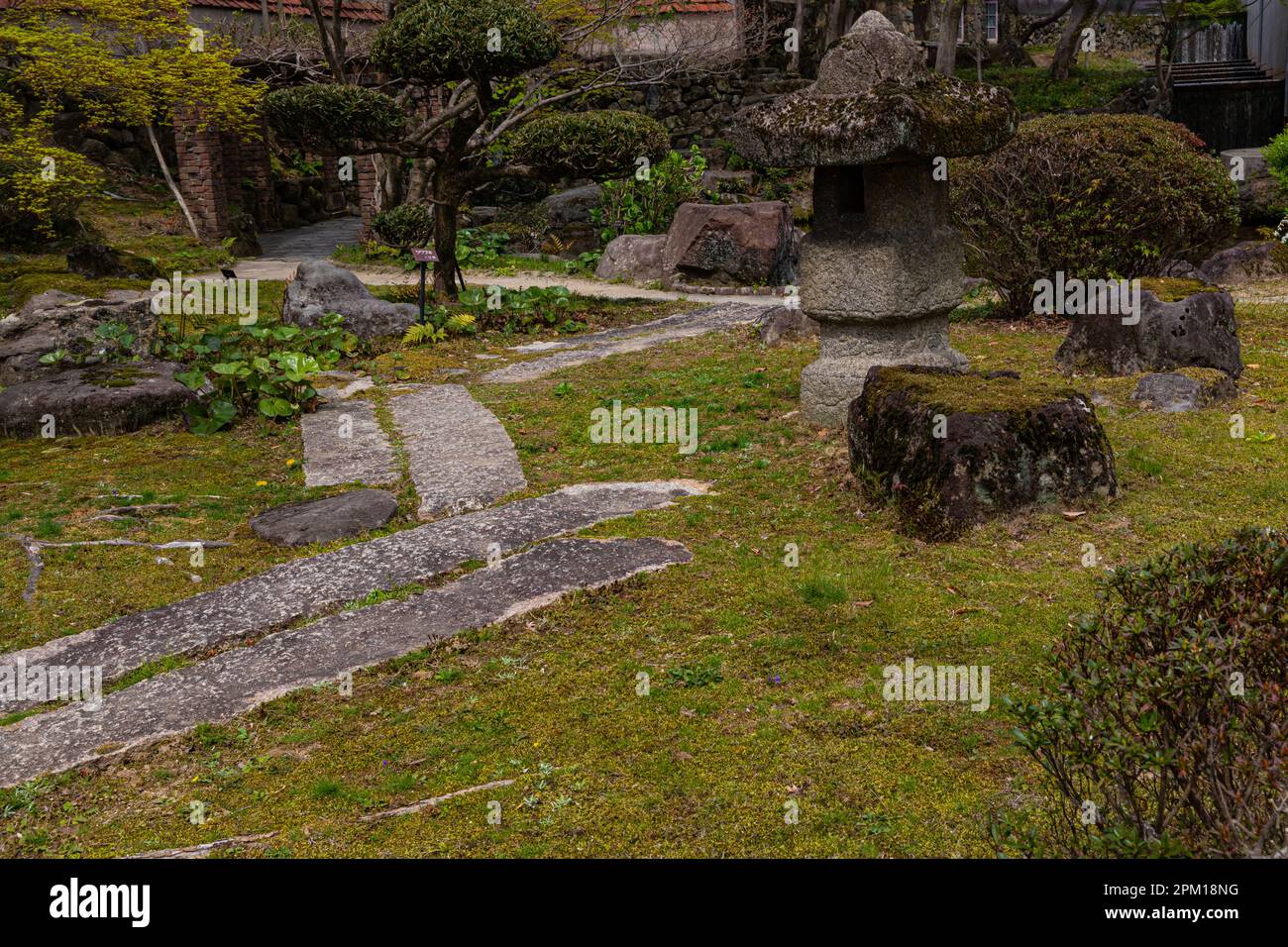 Oyamazaki Villa Garden è degno di nota in quanto lo stesso Shotaro Kaga ha progettato l'architettura e il giardino, essendo stato in Europa in un momento in cui studyin Foto Stock