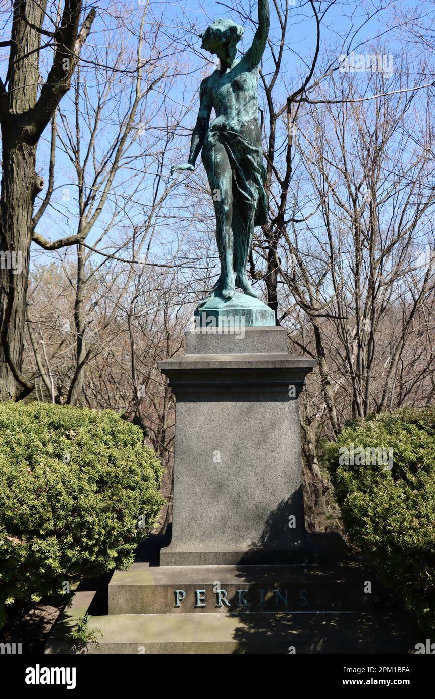Covan Memorial e tomba al Lakeview Cemetery, Cleveland, Ohio Foto Stock