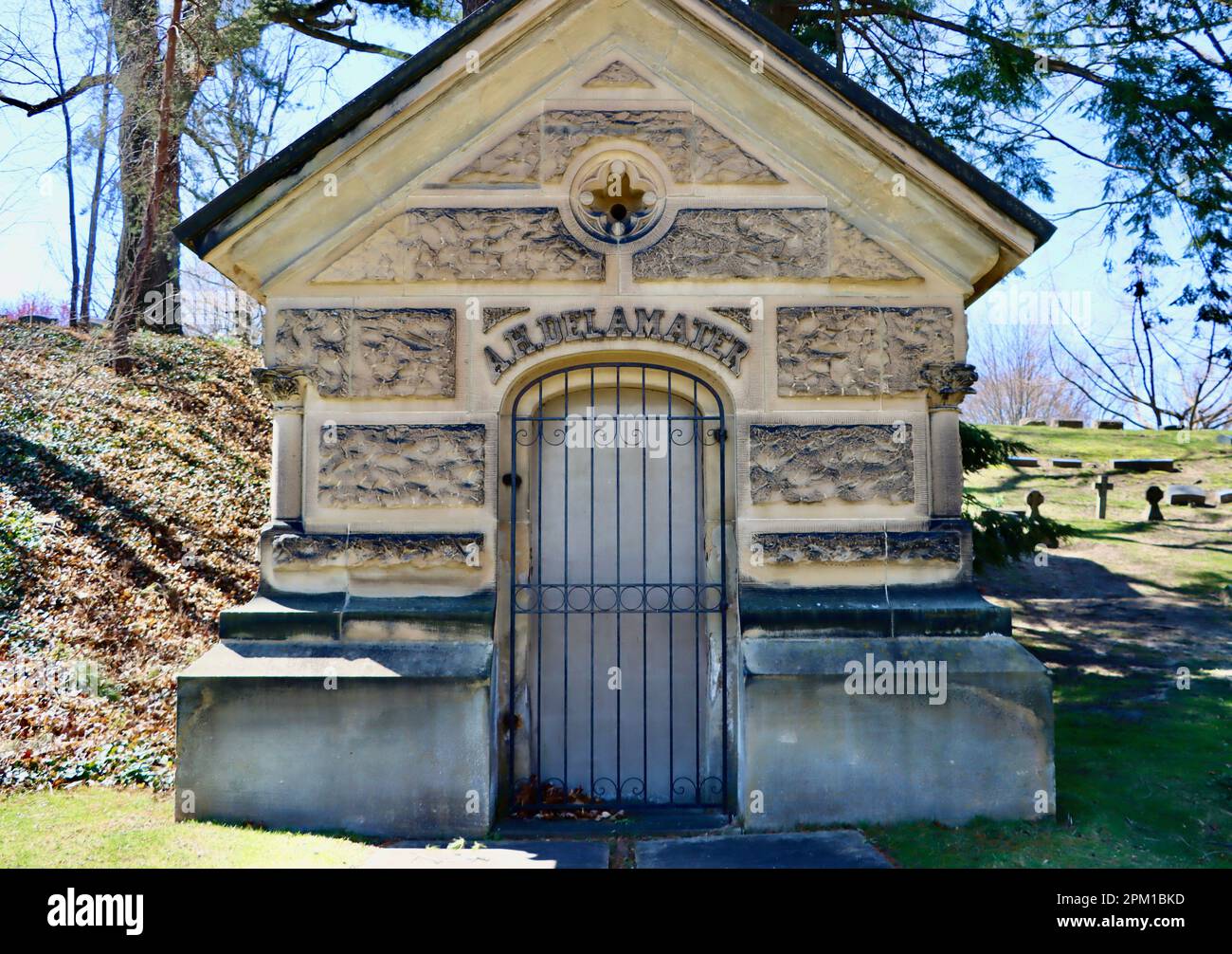 Cripta al Lake View Cemetery, Cleveland, Ohio Foto Stock