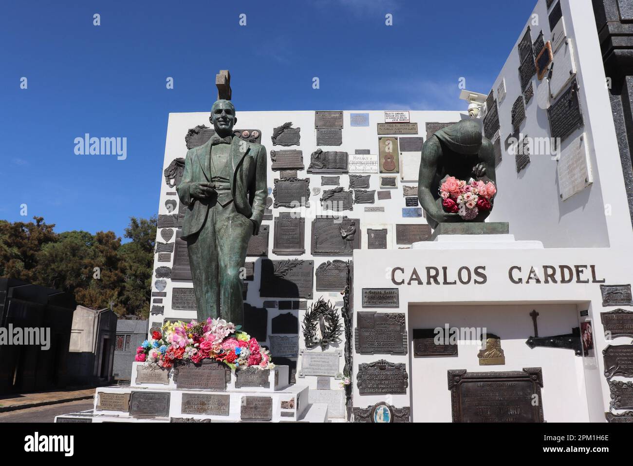 Luogo di sepoltura del cantante tango Carlos Gardel Foto Stock