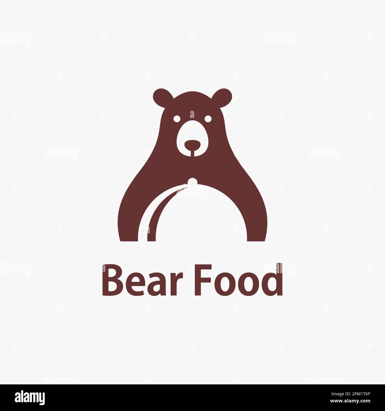 Design logo Bear food Illustrazione Vettoriale