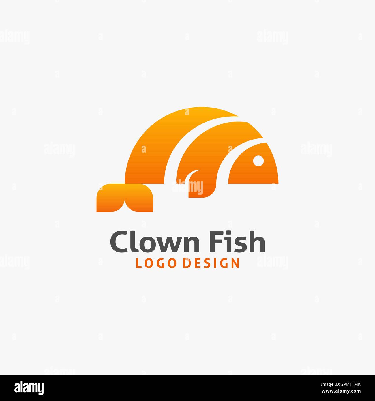 Logo di clown fish design Illustrazione Vettoriale