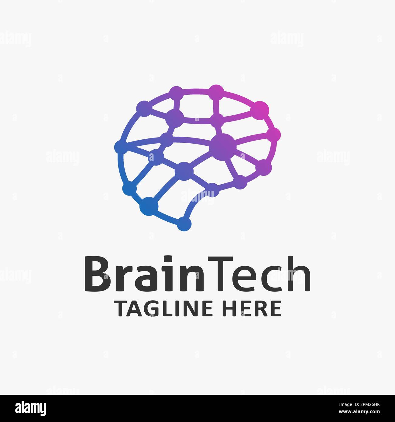 Logo Brain TECH Illustrazione Vettoriale