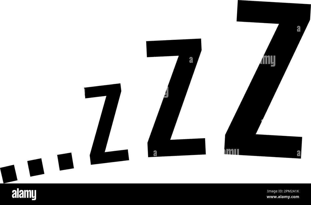 ZZZ SLEEP snore testo vettore icona per fumetti Illustrazione Vettoriale