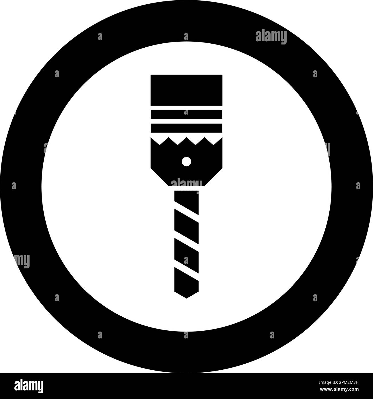 Trapano con punta a cartuccia fissa utilizzare l'icona in cerchio rotondo nero vettore colore immagine immagine contorno solido stile semplice Illustrazione Vettoriale