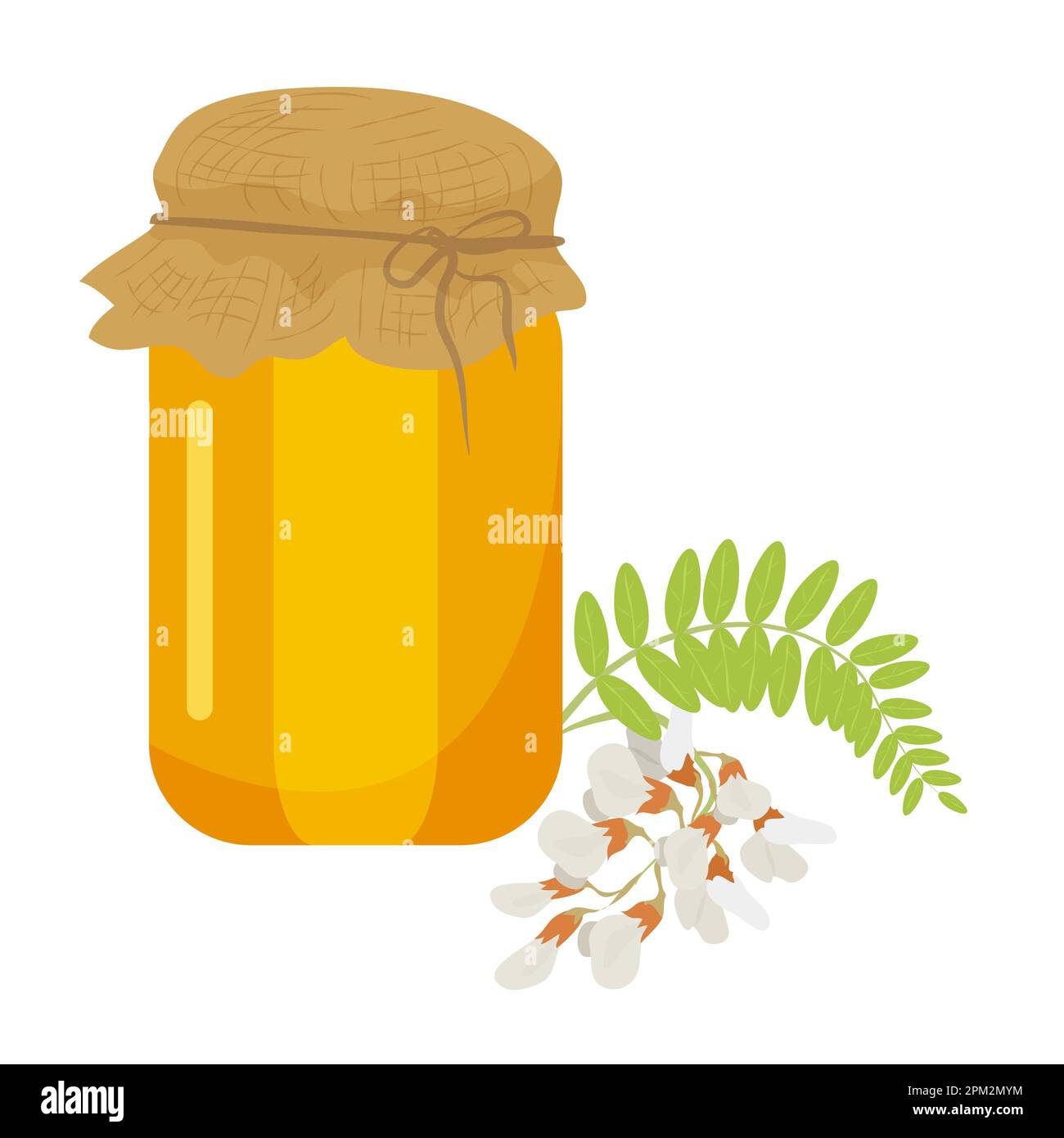 Vasetto di miele naturale. Amabile favo, fattoria di apicoltura disegno vettoriale Illustrazione Vettoriale