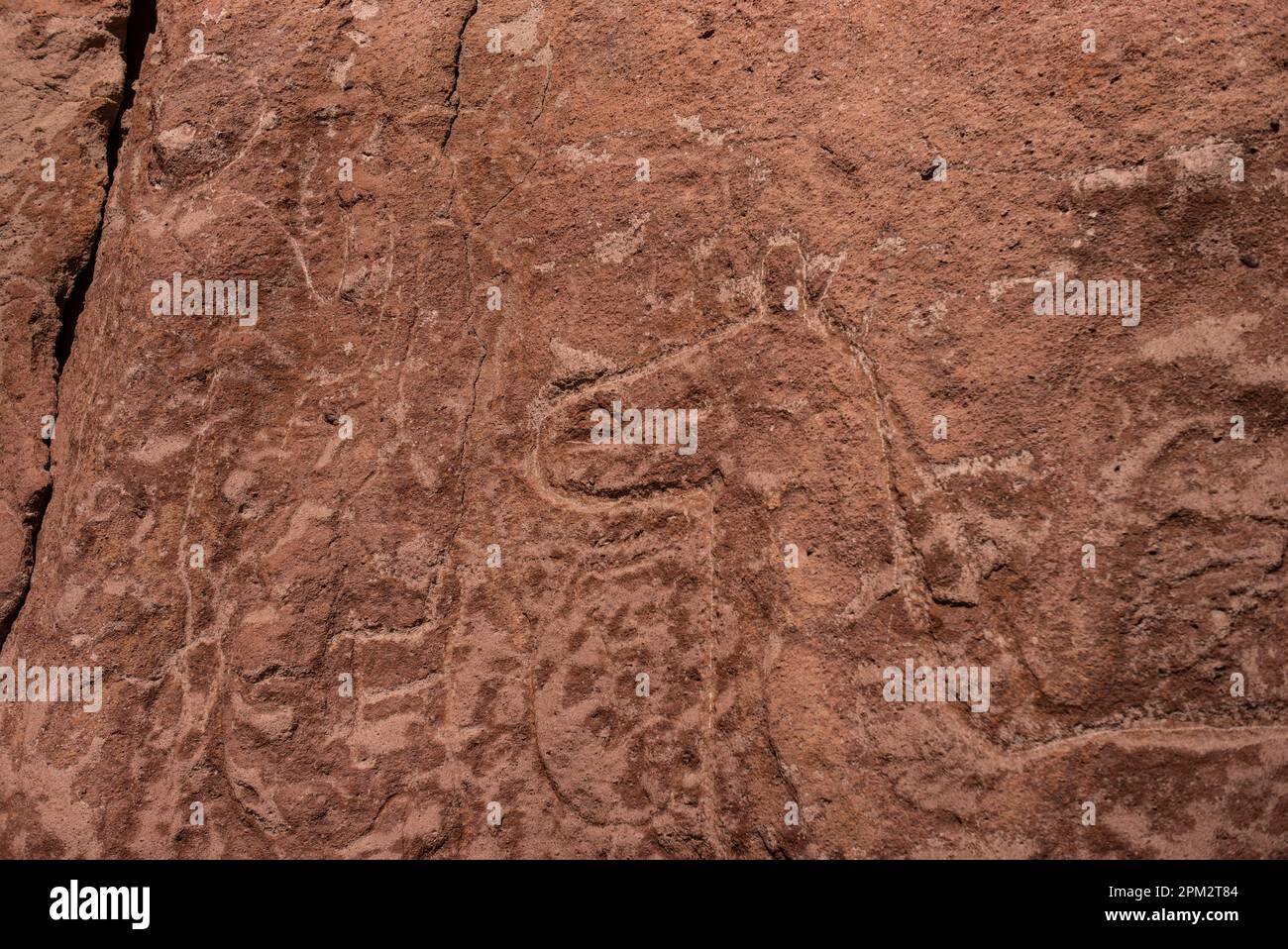 Sculture in pietra vicino alla Rainbow Valley, al deserto di Atacama, al Cile. Foto Stock