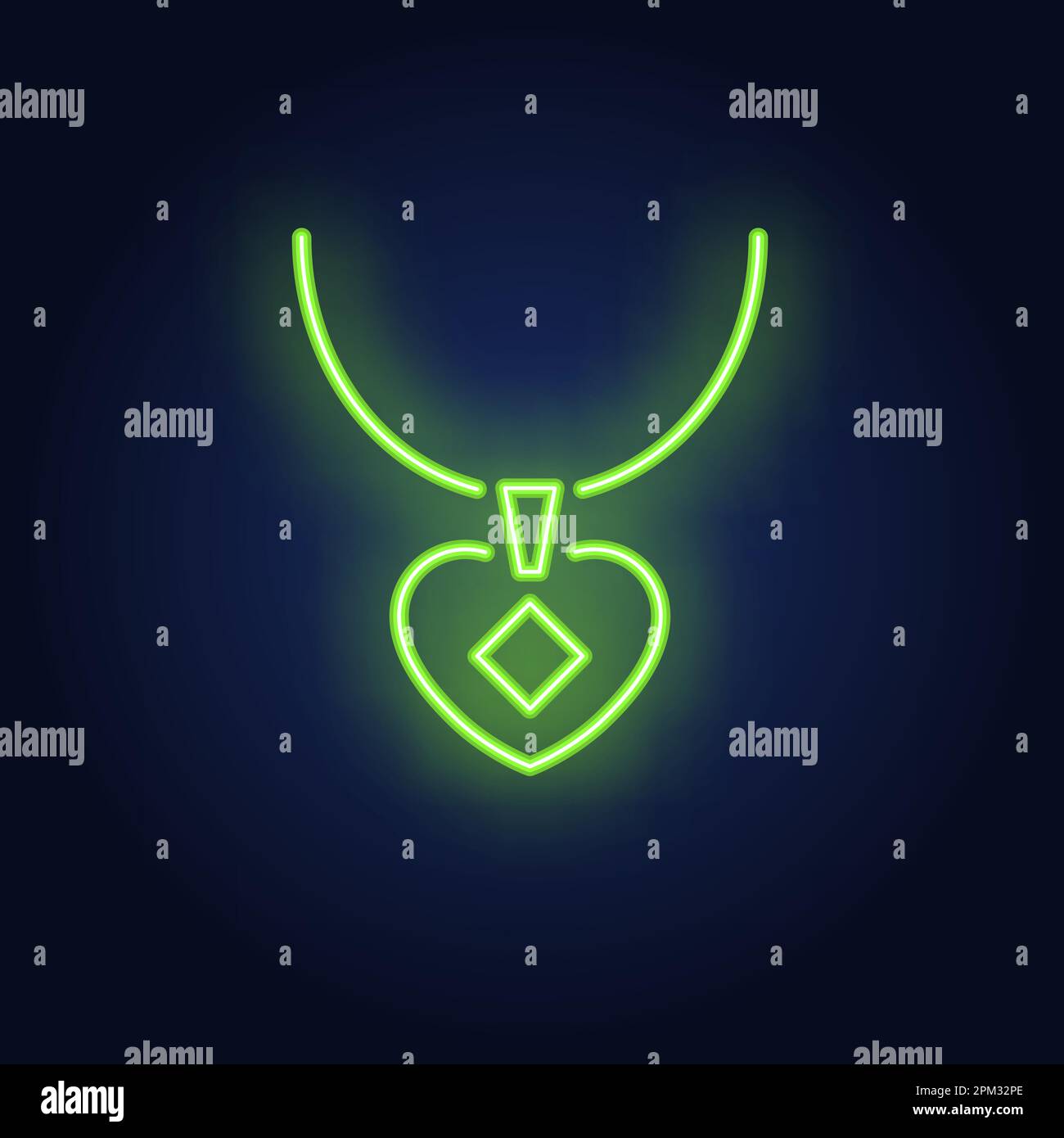 Cartello al neon pendente Illustrazione Vettoriale