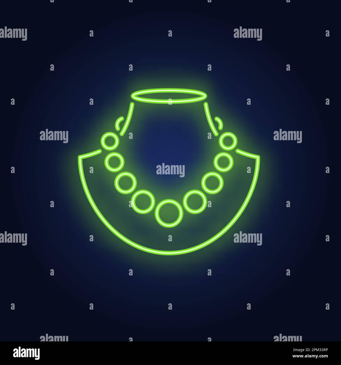 Segno al neon della collana Illustrazione Vettoriale