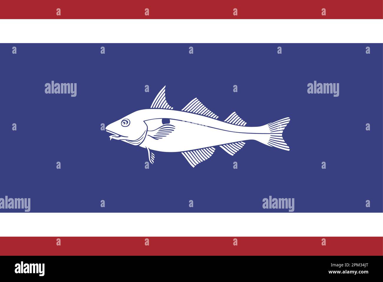 Bandiera del comune di Urk (provincia di Flevoland, Regno dei Paesi Bassi, Olanda) Illustrazione Vettoriale
