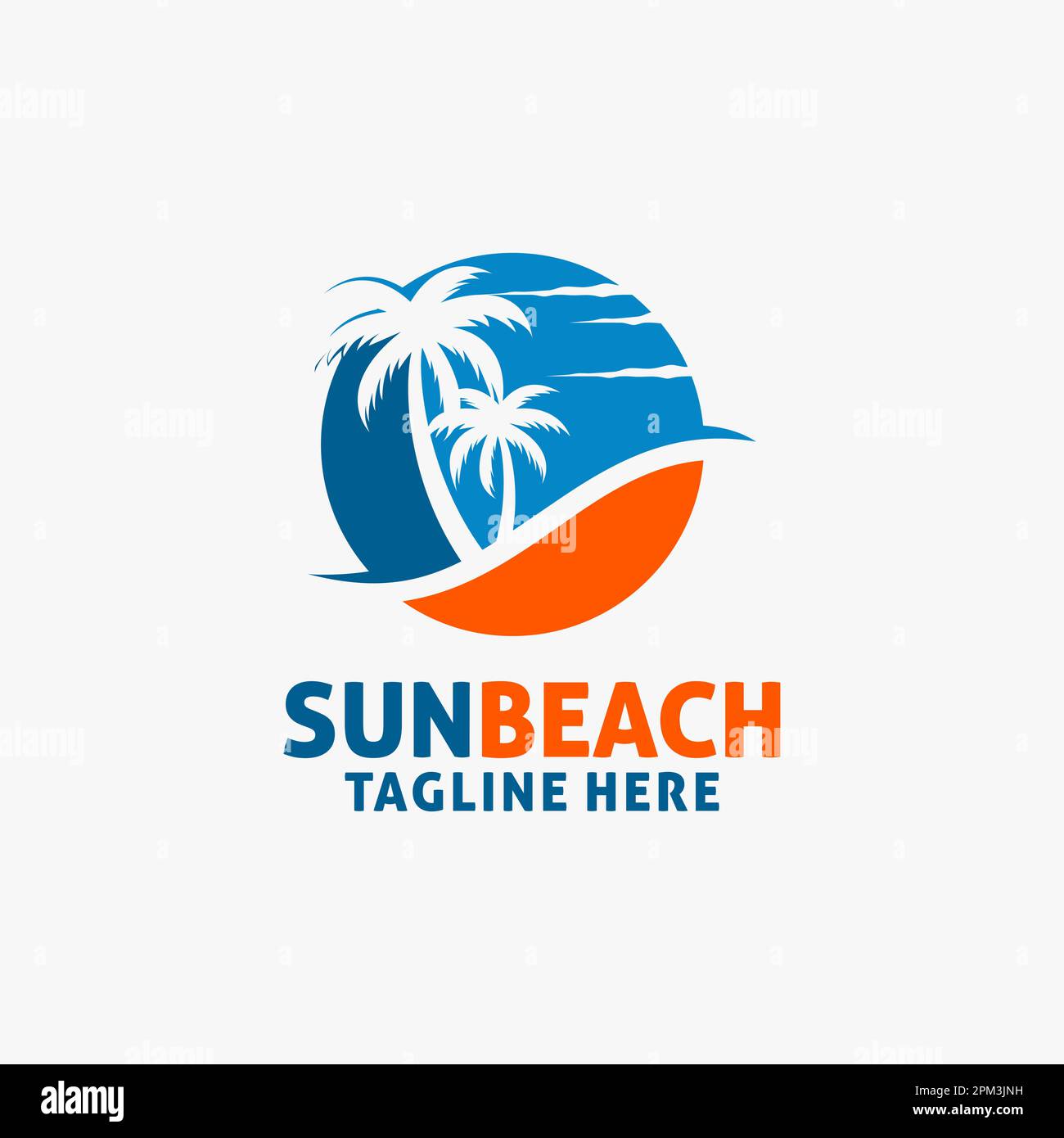 Design con logo Palm Beach Illustrazione Vettoriale
