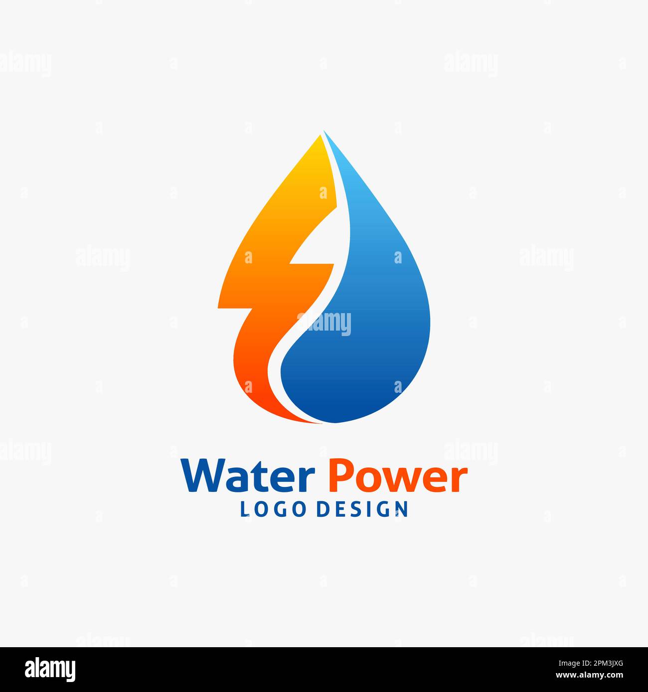 Logo Water Power Illustrazione Vettoriale