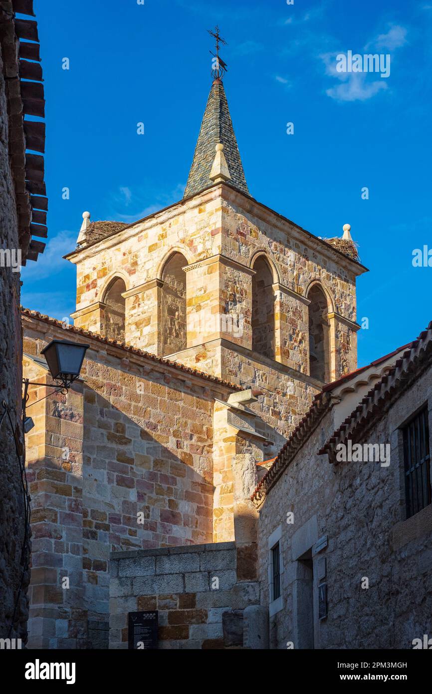 Spagna, Castiglia e León, Zamora, tappa sulla Via de la Plata, itinerario di pellegrinaggio spagnolo a Santiago de Compostela, chiesa di San Cipriano del 11th ° secolo Foto Stock