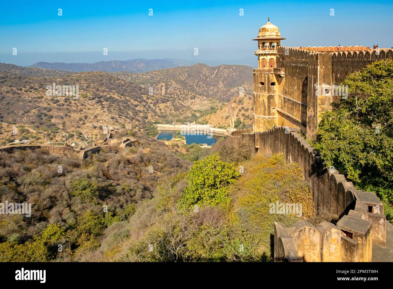 India, stato del Rajasthan, Jaipur, patrimonio mondiale dell'UNESCO, cittadella di Jaigarh (Jaigarth), costruita da Sawai Jai Singh II nel 1726 Foto Stock