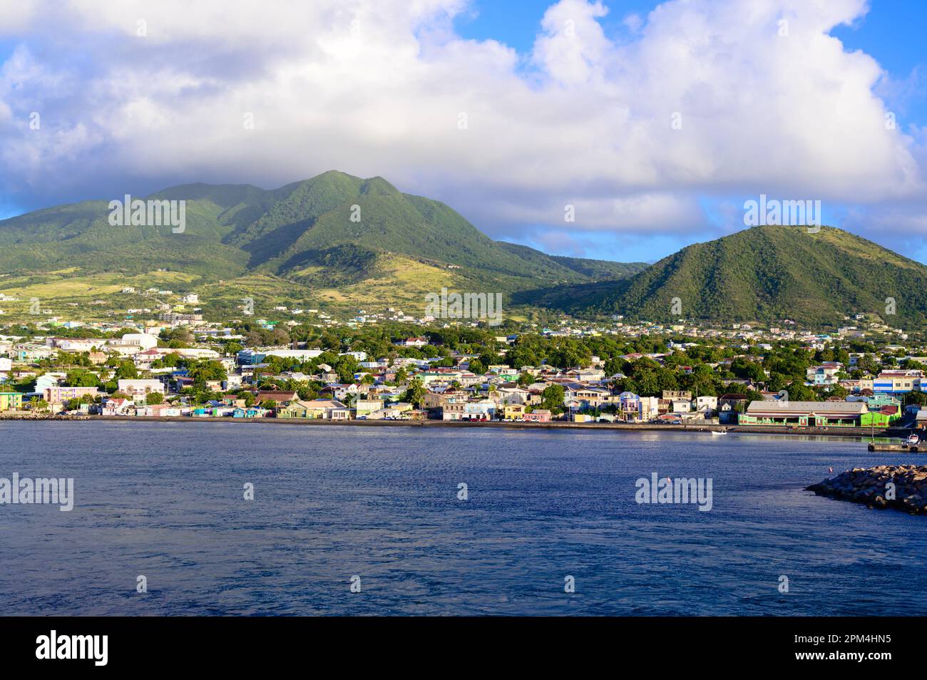 Paesaggio di St Kitts Island, Leeward Islands Foto Stock