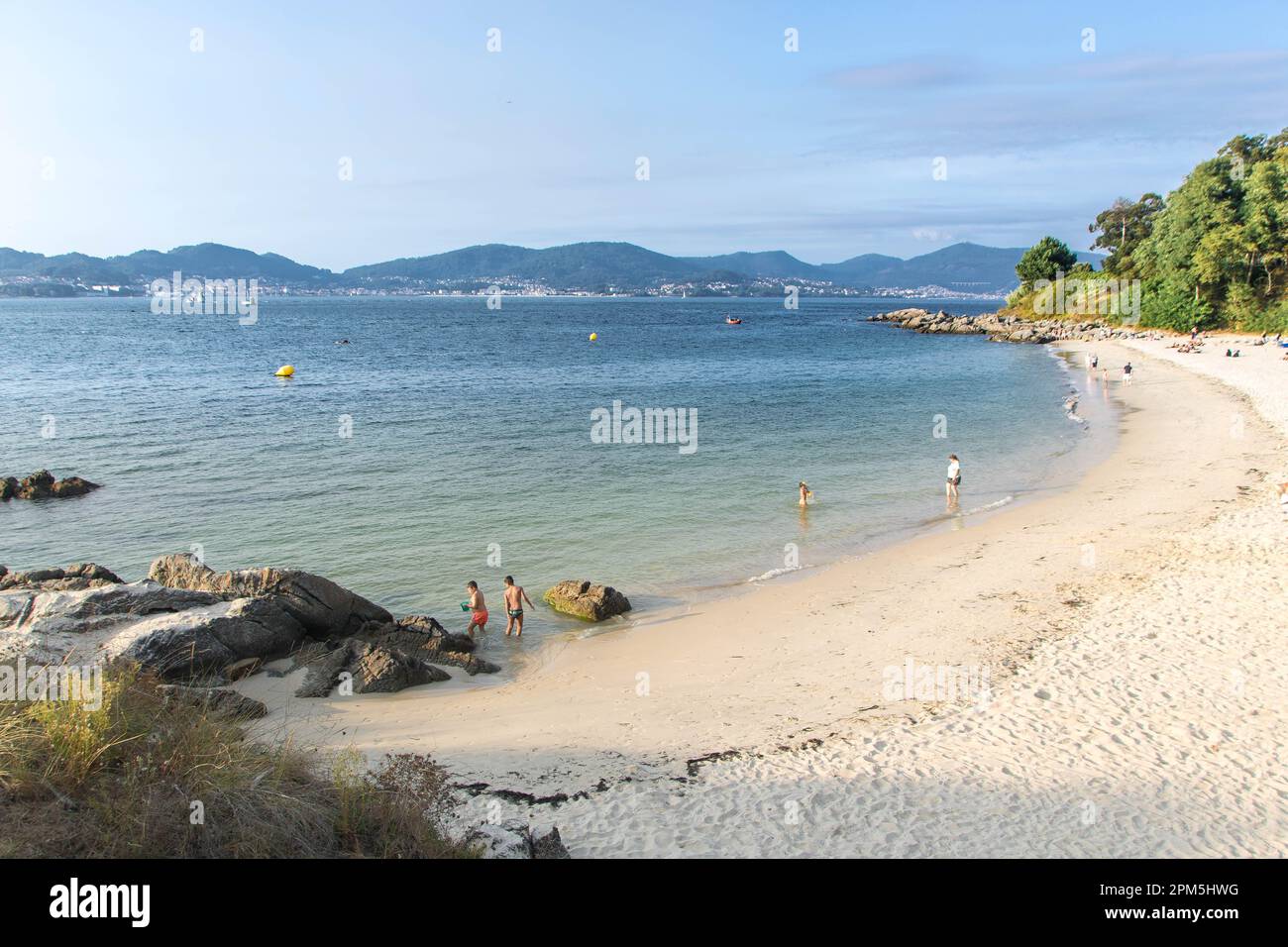 Playa de Samil a Vigo, Galizia, Foto Stock