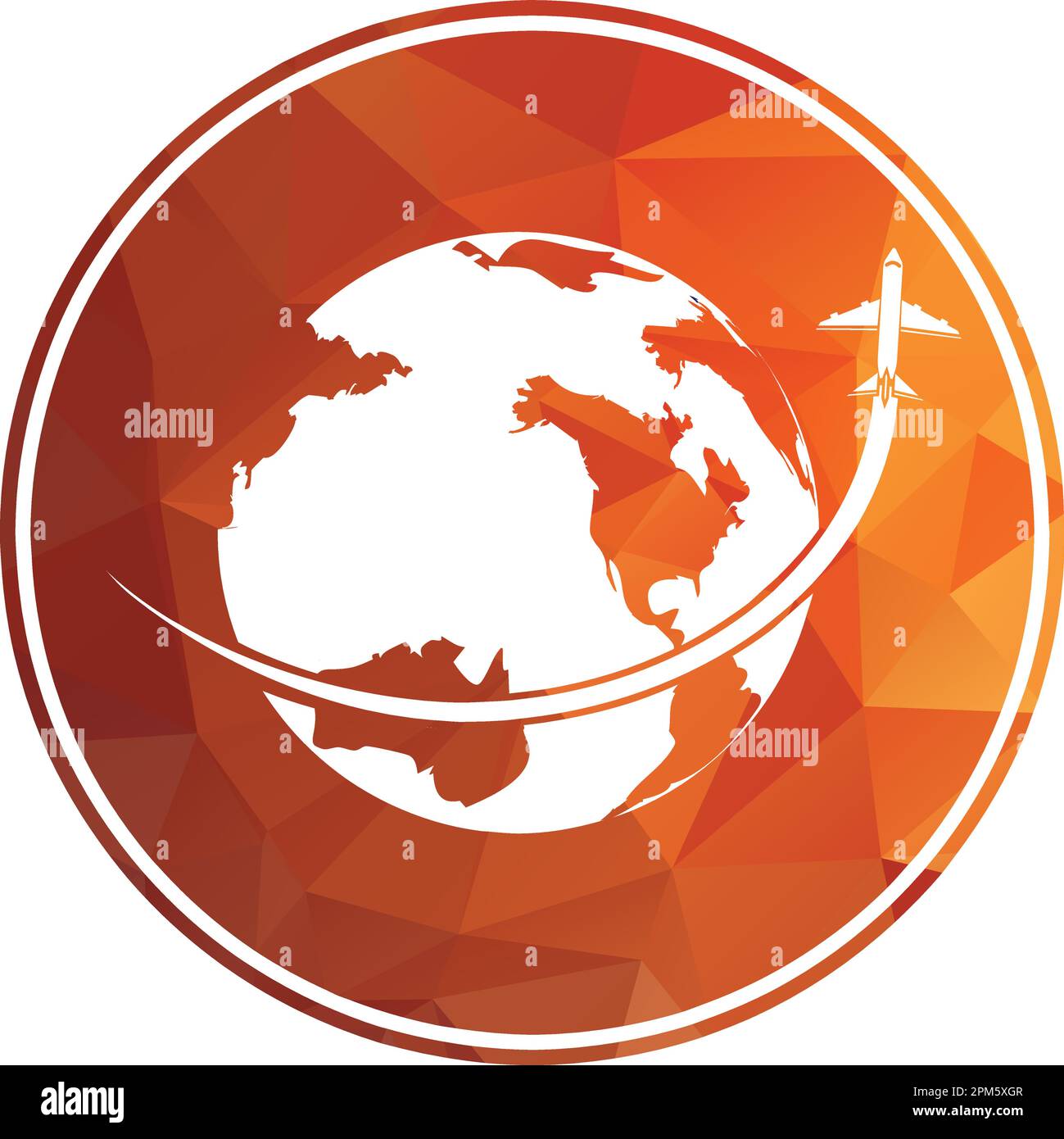 Modello del logo vettoriale dell'agenzia di viaggi. Logo vacanza modello globo viaggio logo disegno vettoriale. Illustrazione Vettoriale